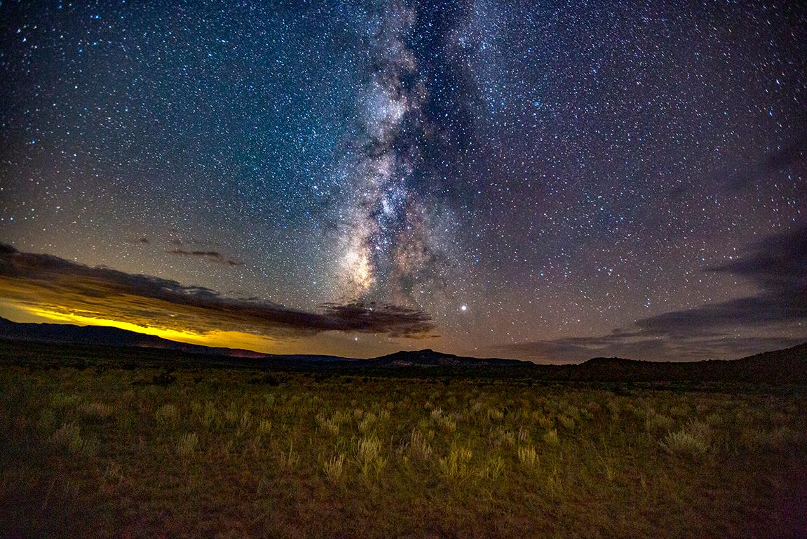 Janis Hefley Color Photograph - Open Landscape Milky Way
