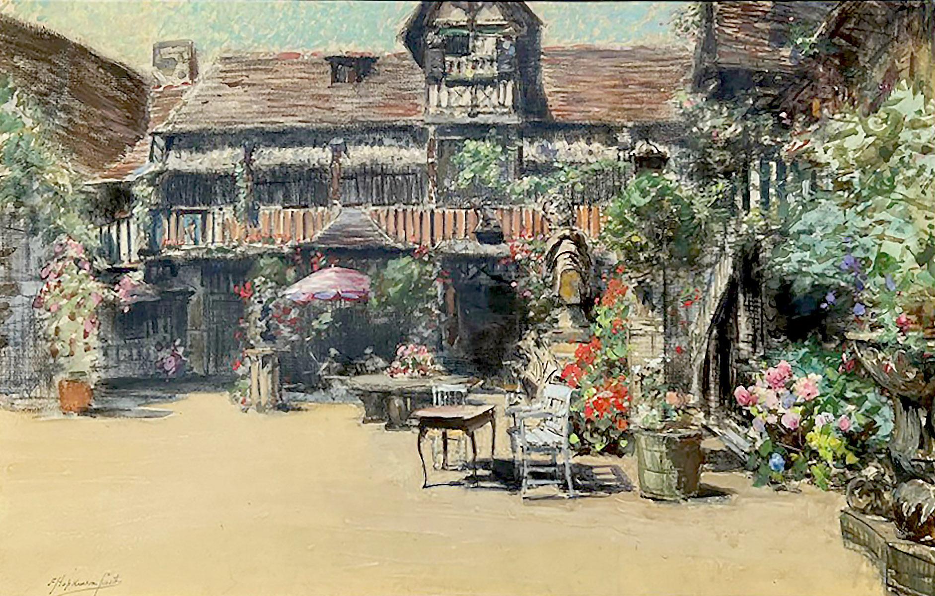Courtyard at the Inn von Francis Hopkinson Smith (Amerikanisch: 1838-1915) 1