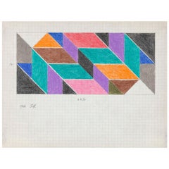 Larry Zox "Mosaic" Drawing, 1966