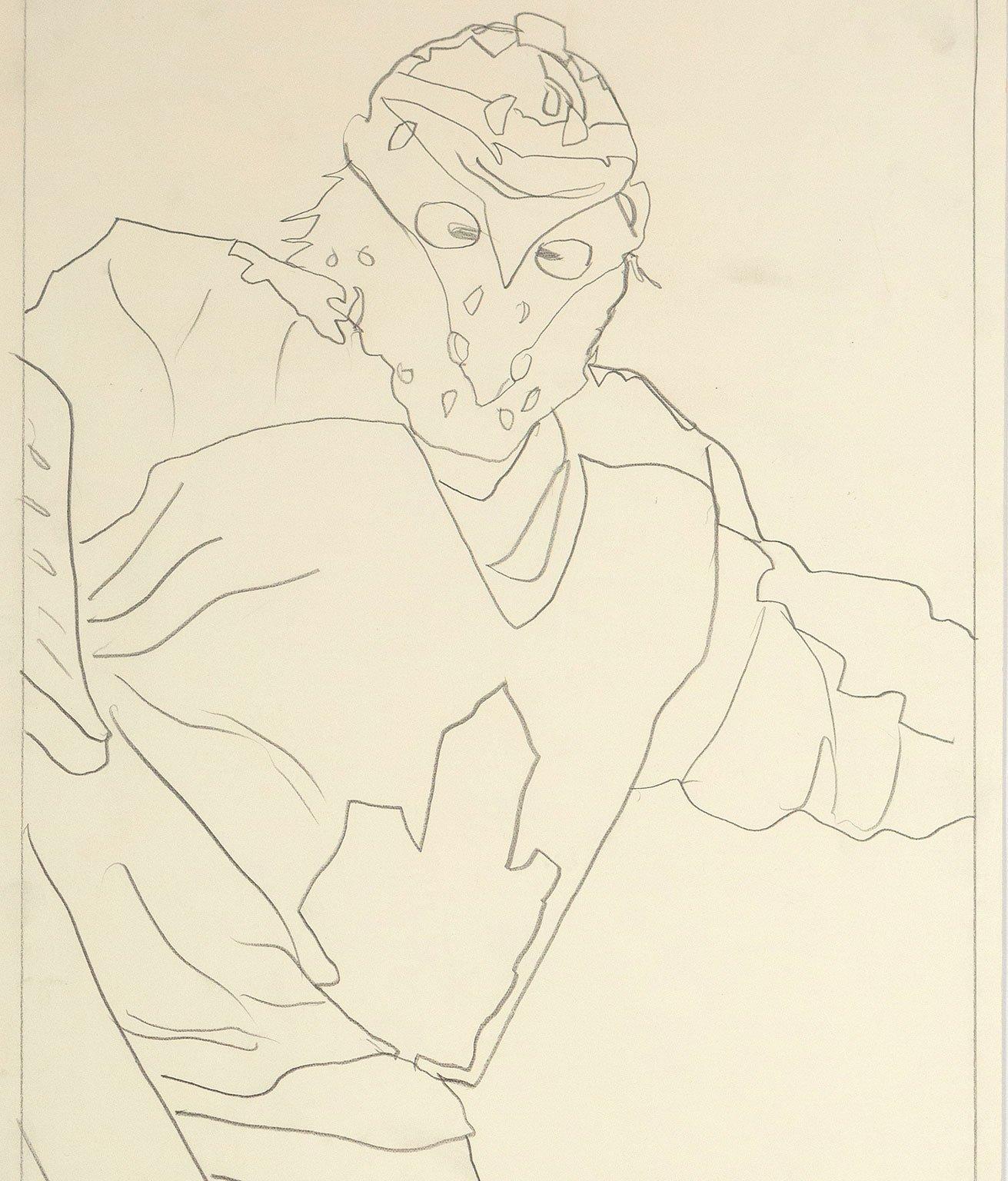 Chevaux de hockey au Canada, Goalie - Pop Art Art par Charles Pachter