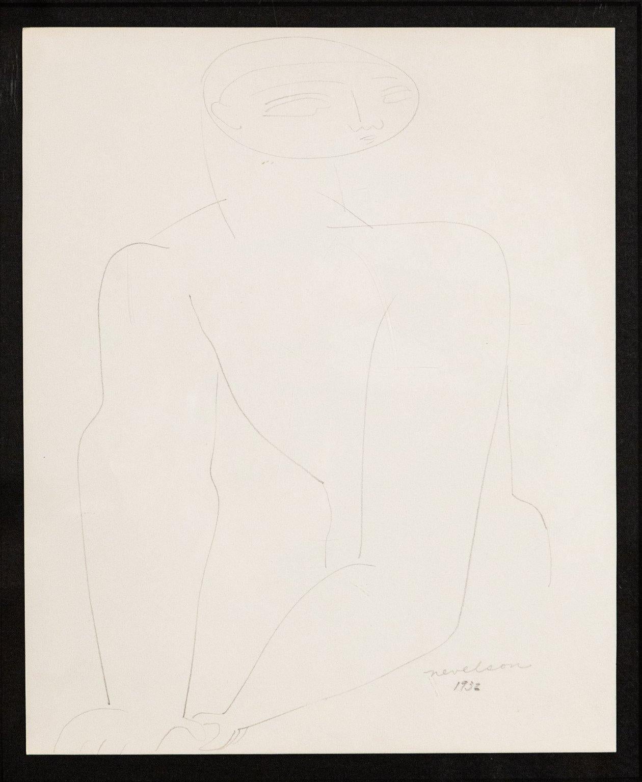 Male Nude - Modern Art by Louise Nevelson