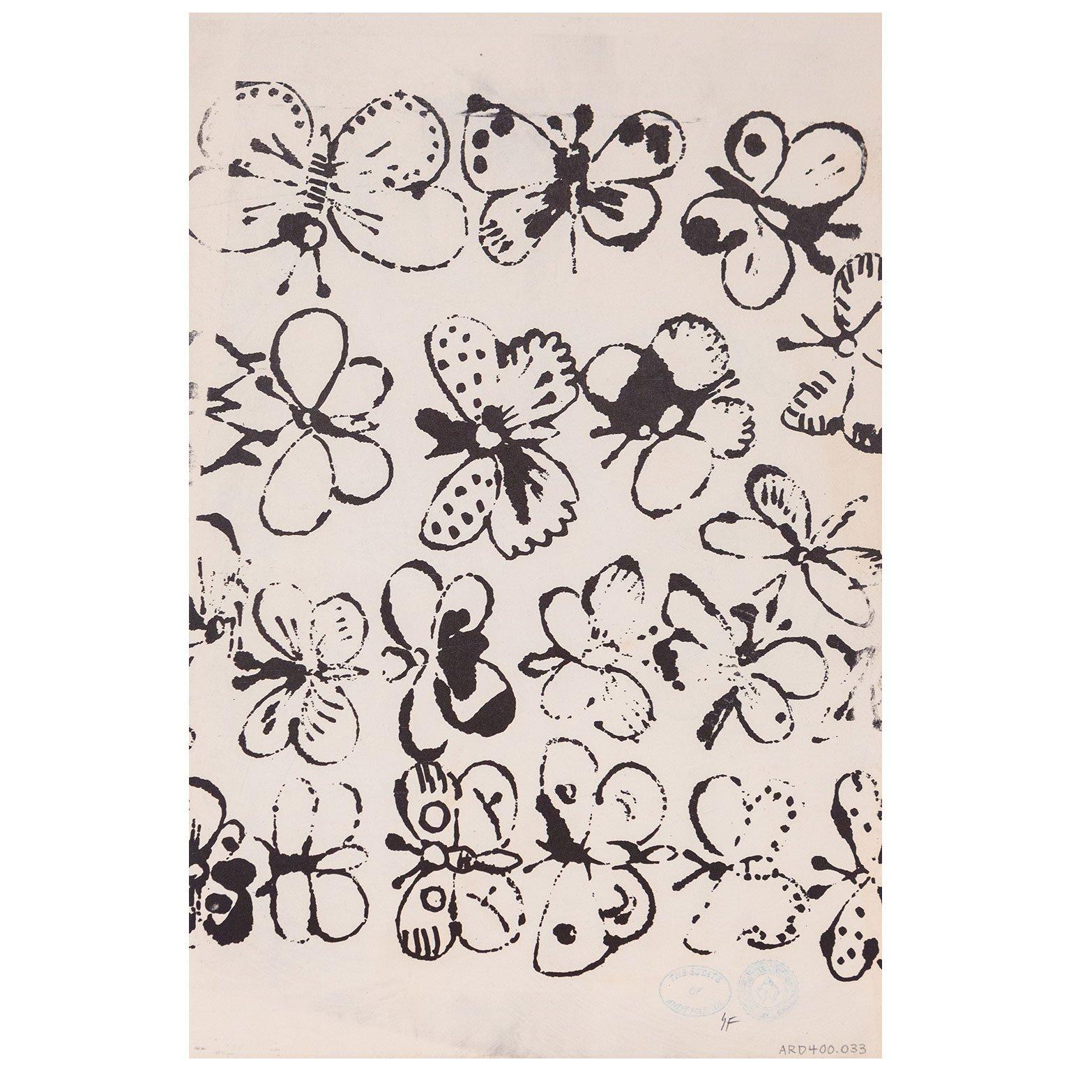 Zeichnung eines Jungen / Schmetterlinge (Pop-Art), Art, von Andy Warhol