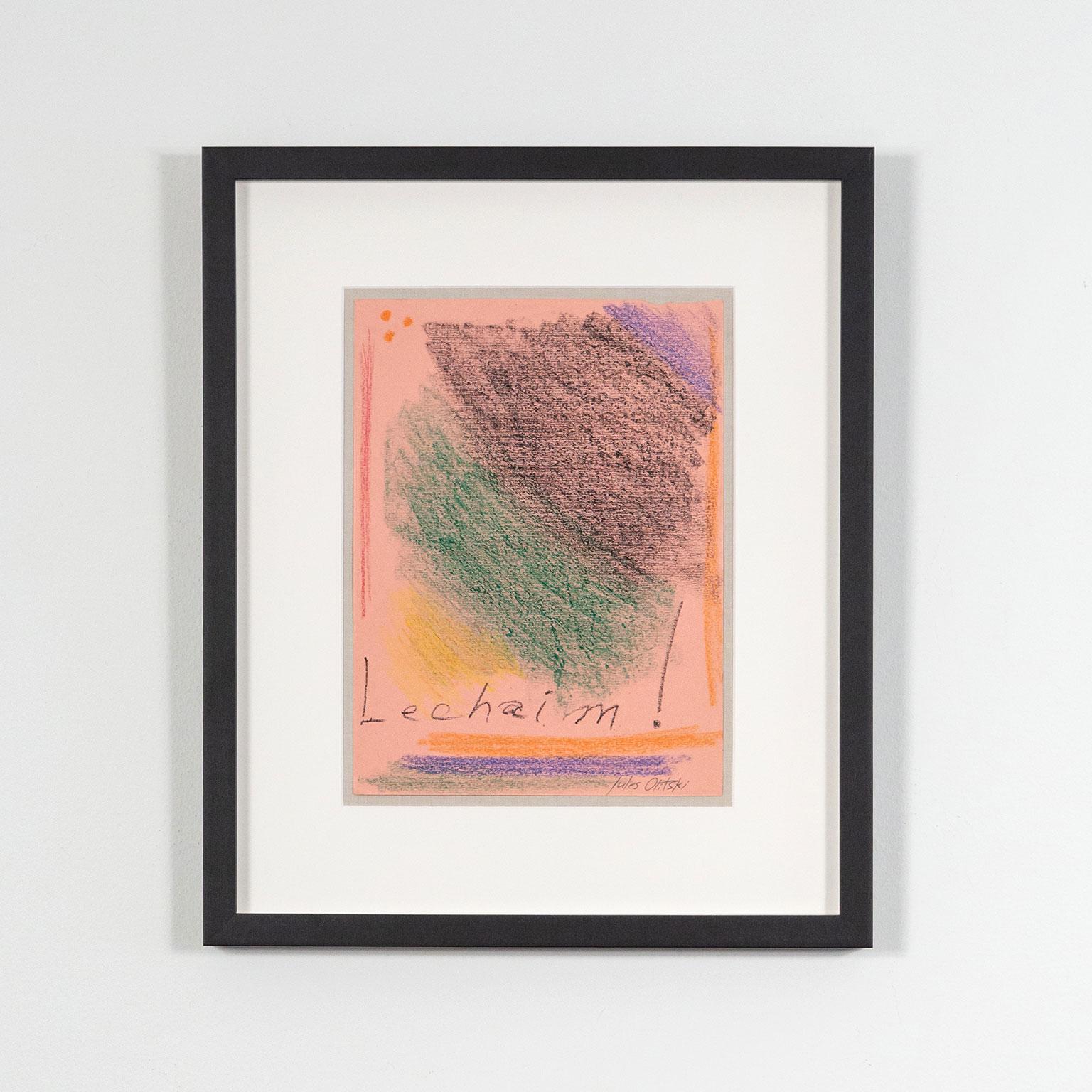 Jules Olitski Abstract Drawing - Lechaim!