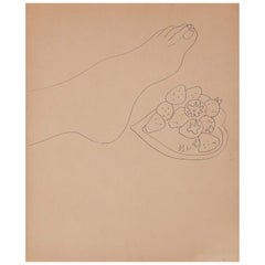 Vintage Foot with Strawberries