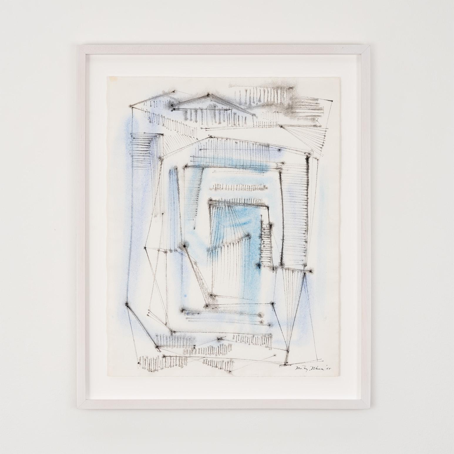 Dorothy Dehner Abstract Drawing – Athen
