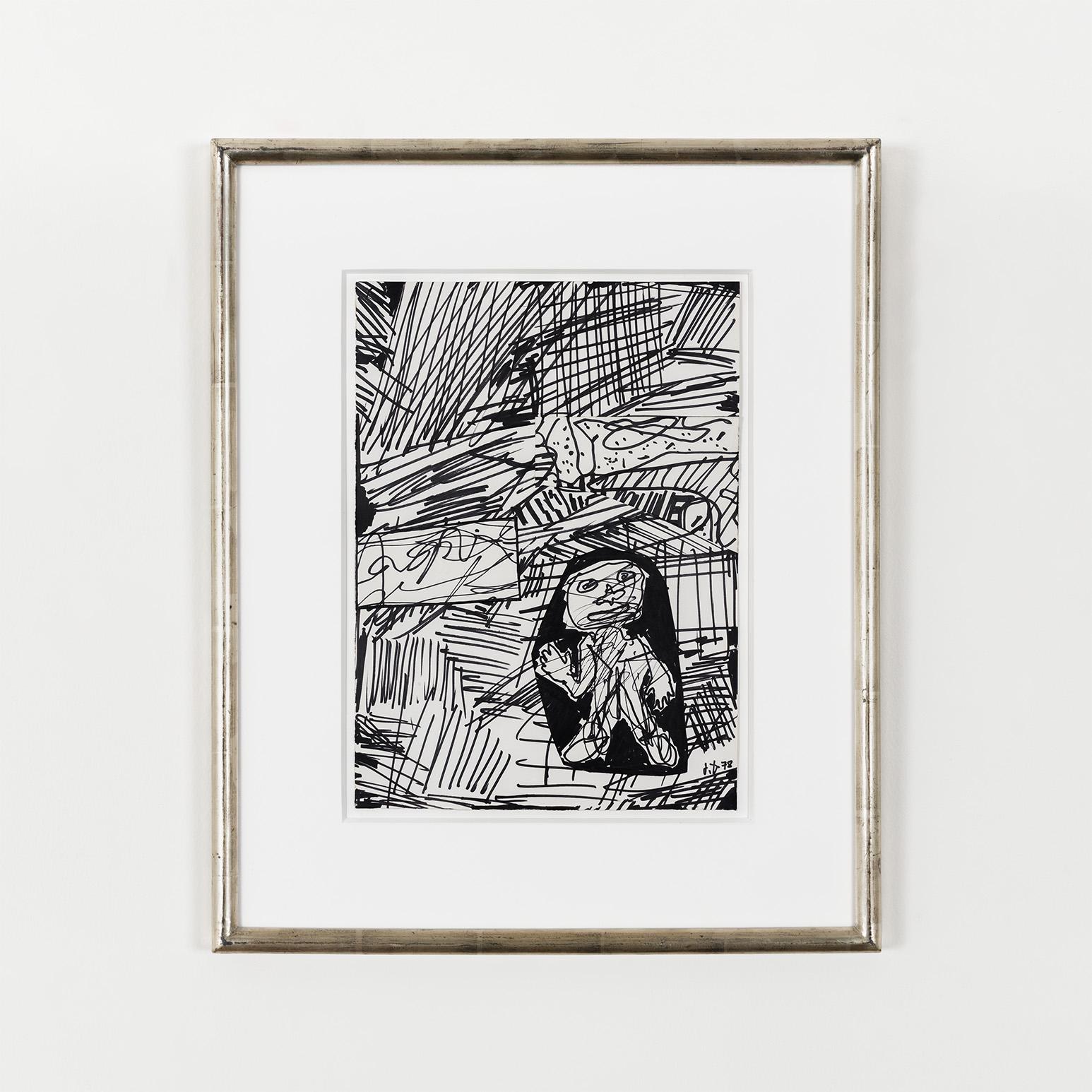 Abstract Drawing de Jean Dubuffet - Situación XXVIII