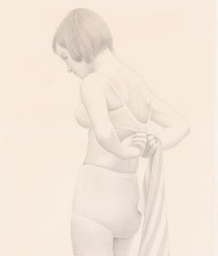 Girl with Striped Towel