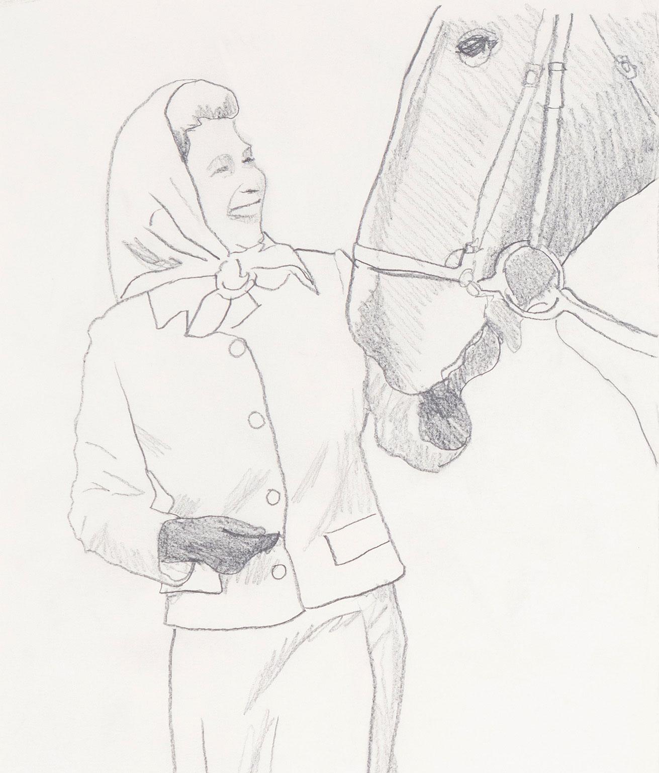 La reine avec un cheval - Pop Art Art par Charles Pachter