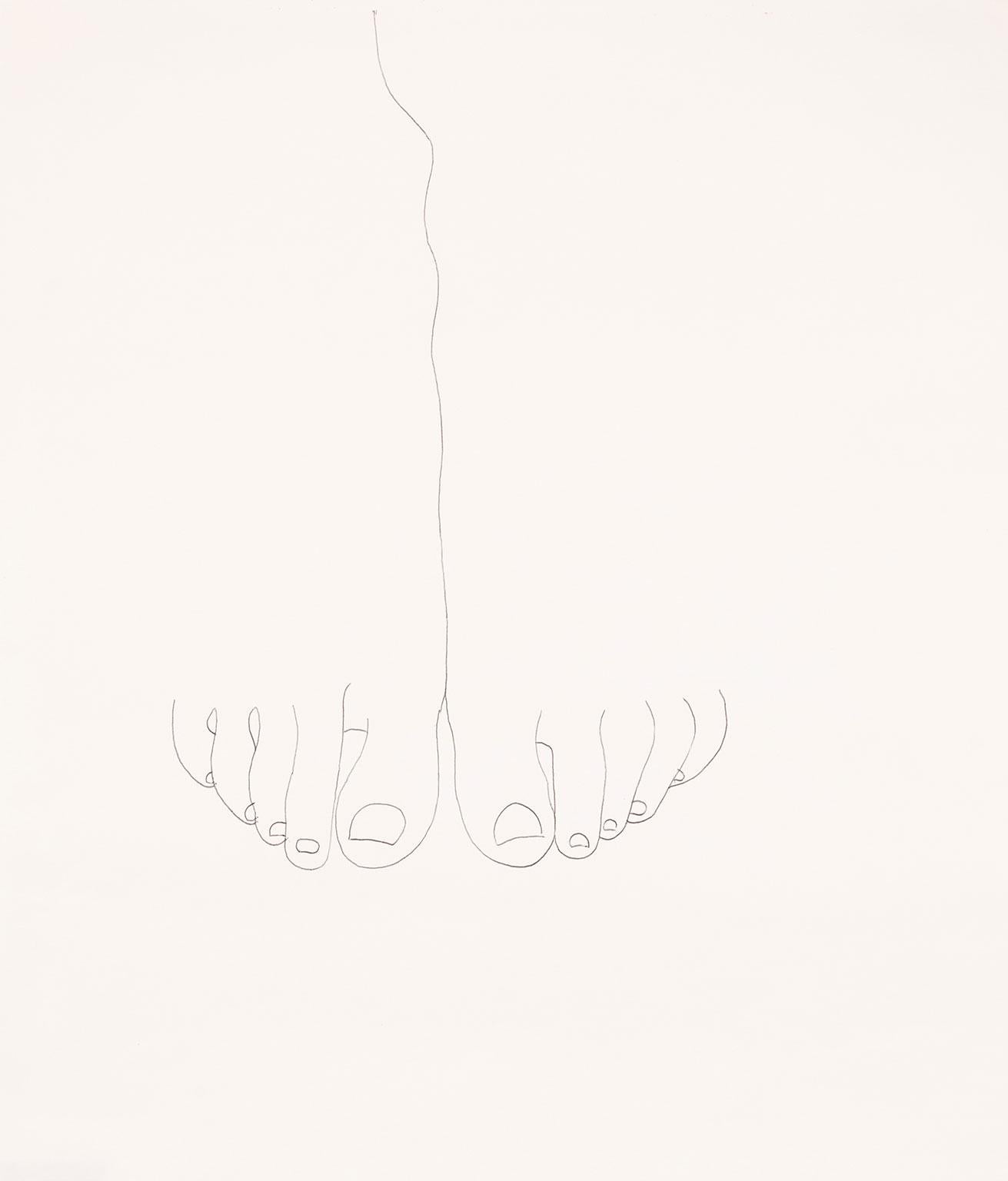 “Feet”  USA, 1950s, Stamped by the estate of Andy Warhol For Sale 1