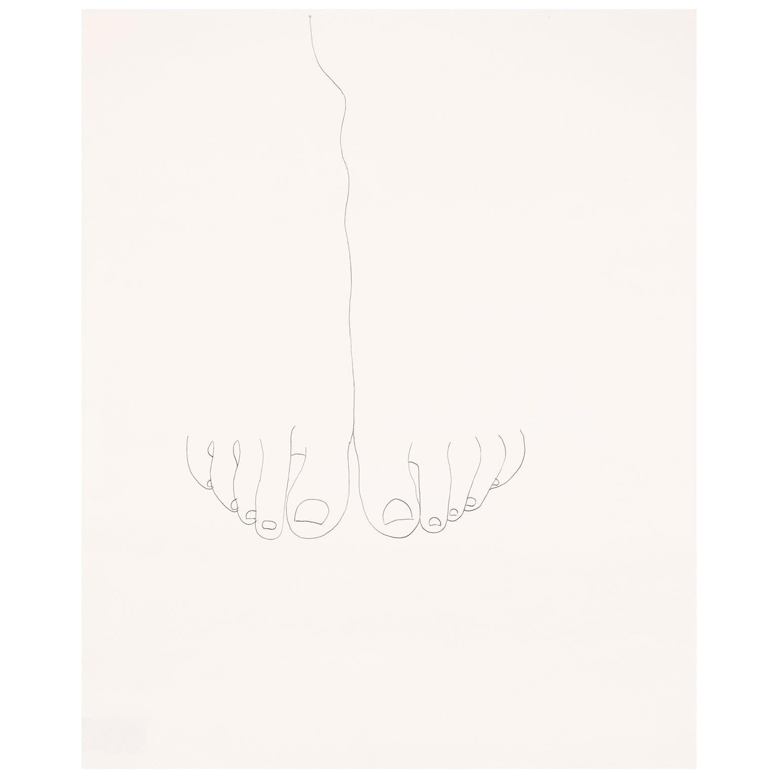 “Feet”  USA, 1950s, Stamped by the estate of Andy Warhol For Sale 2