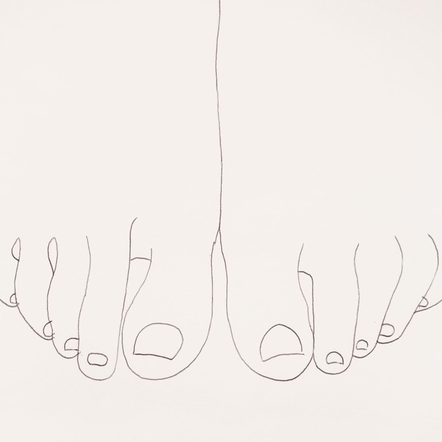 “Feet”  USA, 1950s, Stamped by the estate of Andy Warhol For Sale 4