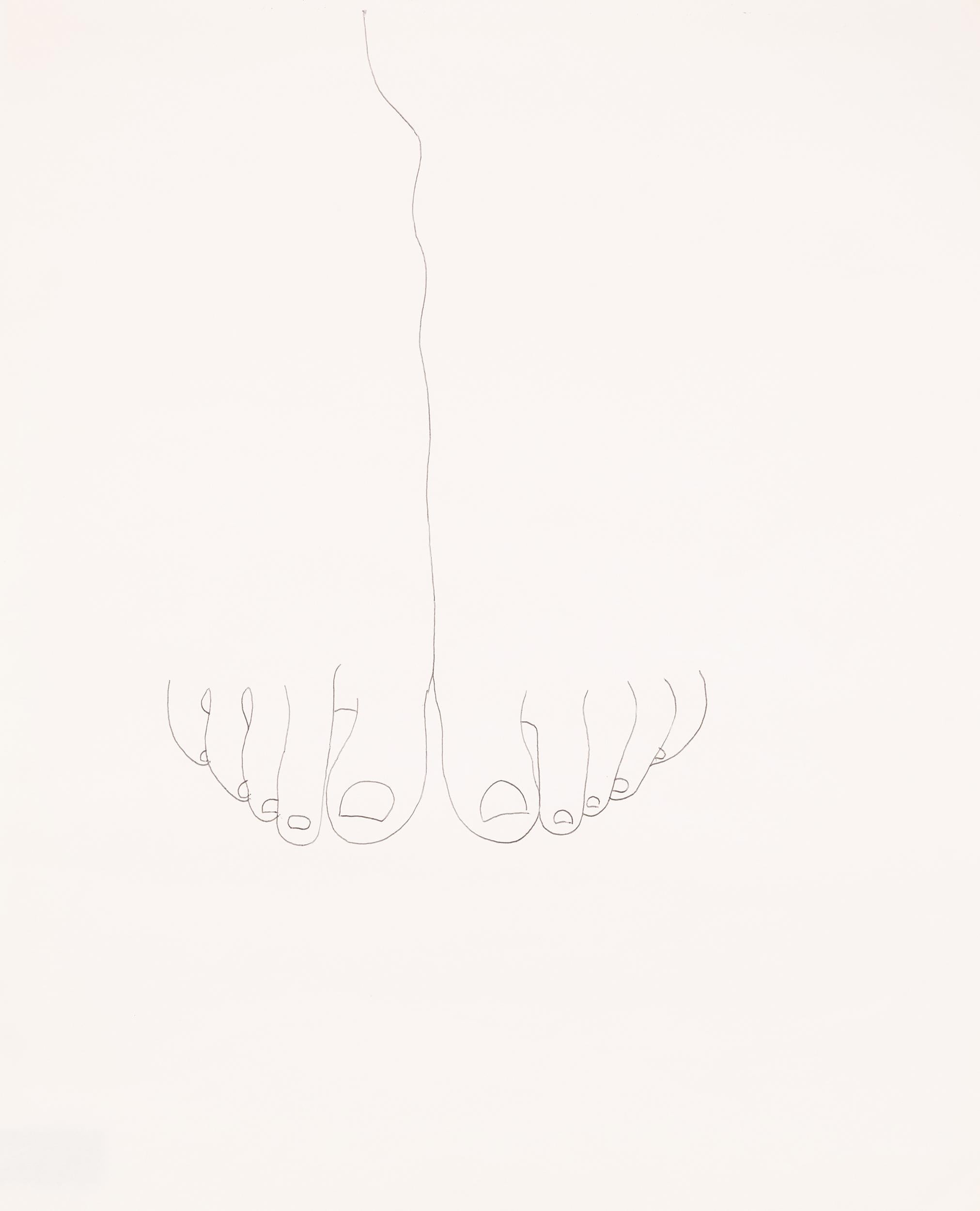 “Feet”  USA, 1950s, Stamped by the estate of Andy Warhol For Sale 8
