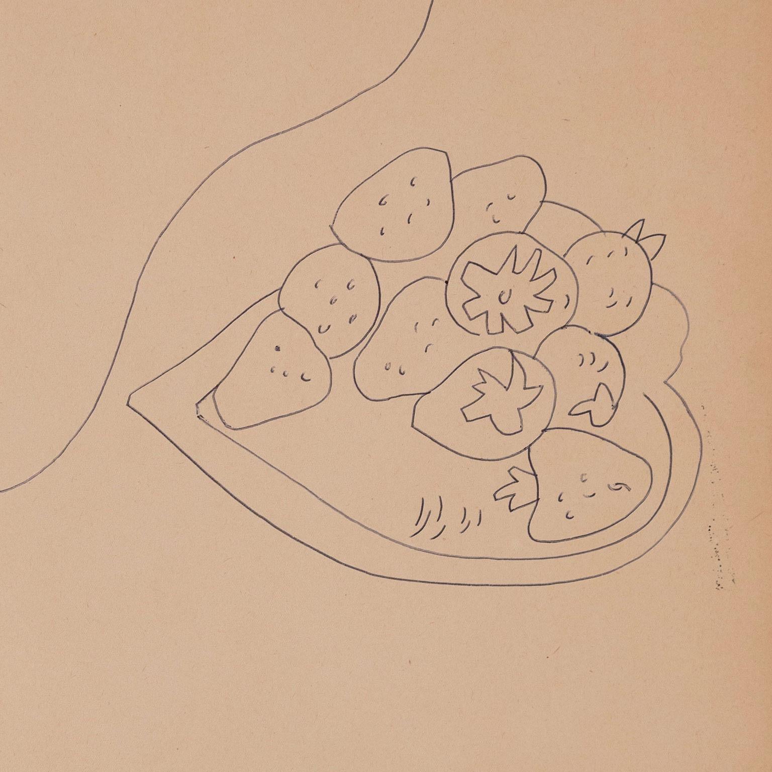Fuß mit Erdbeerbeerbeeren (Amerikanische Moderne), Art, von Andy Warhol