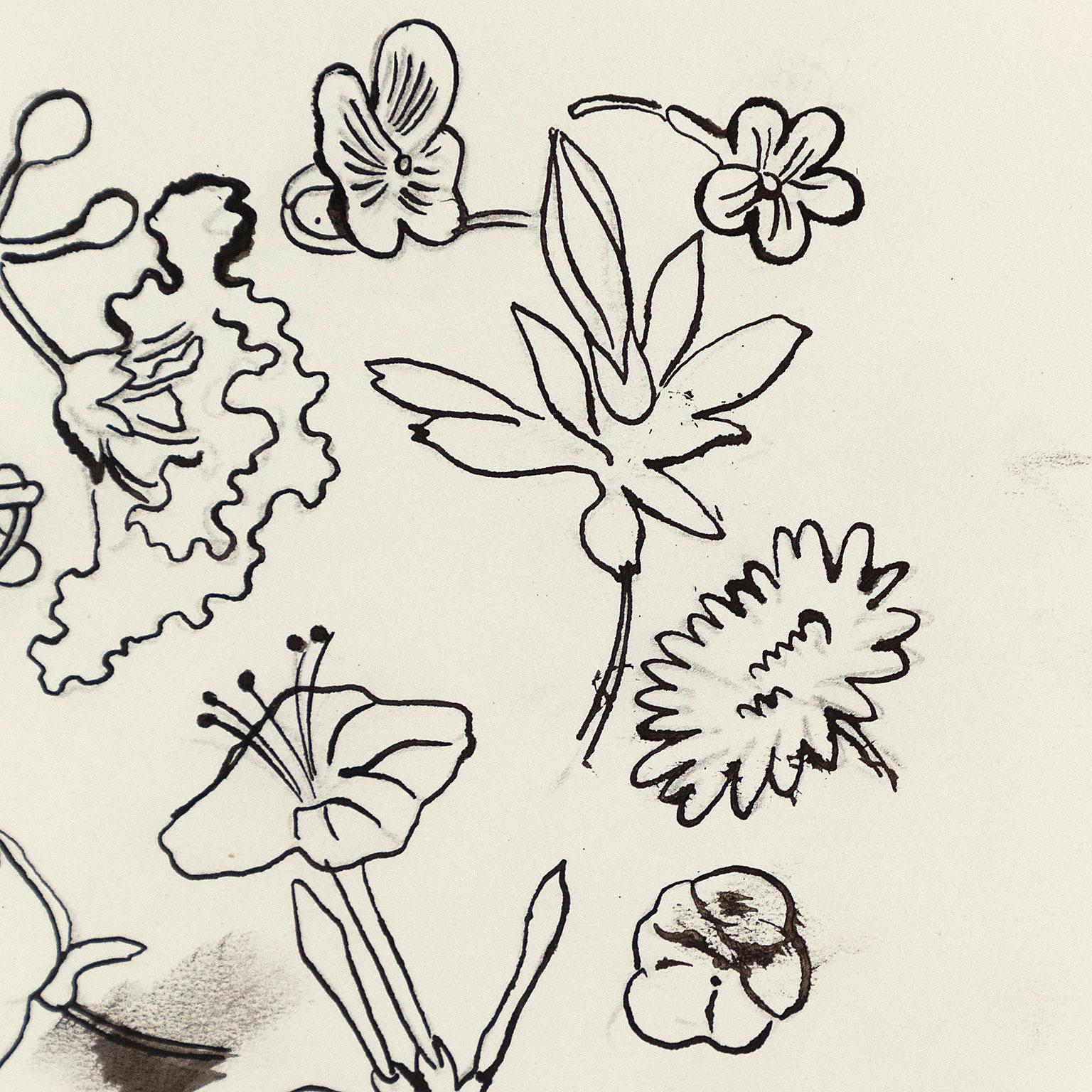 Blumenfamilie (Beige), Still-Life, von Andy Warhol