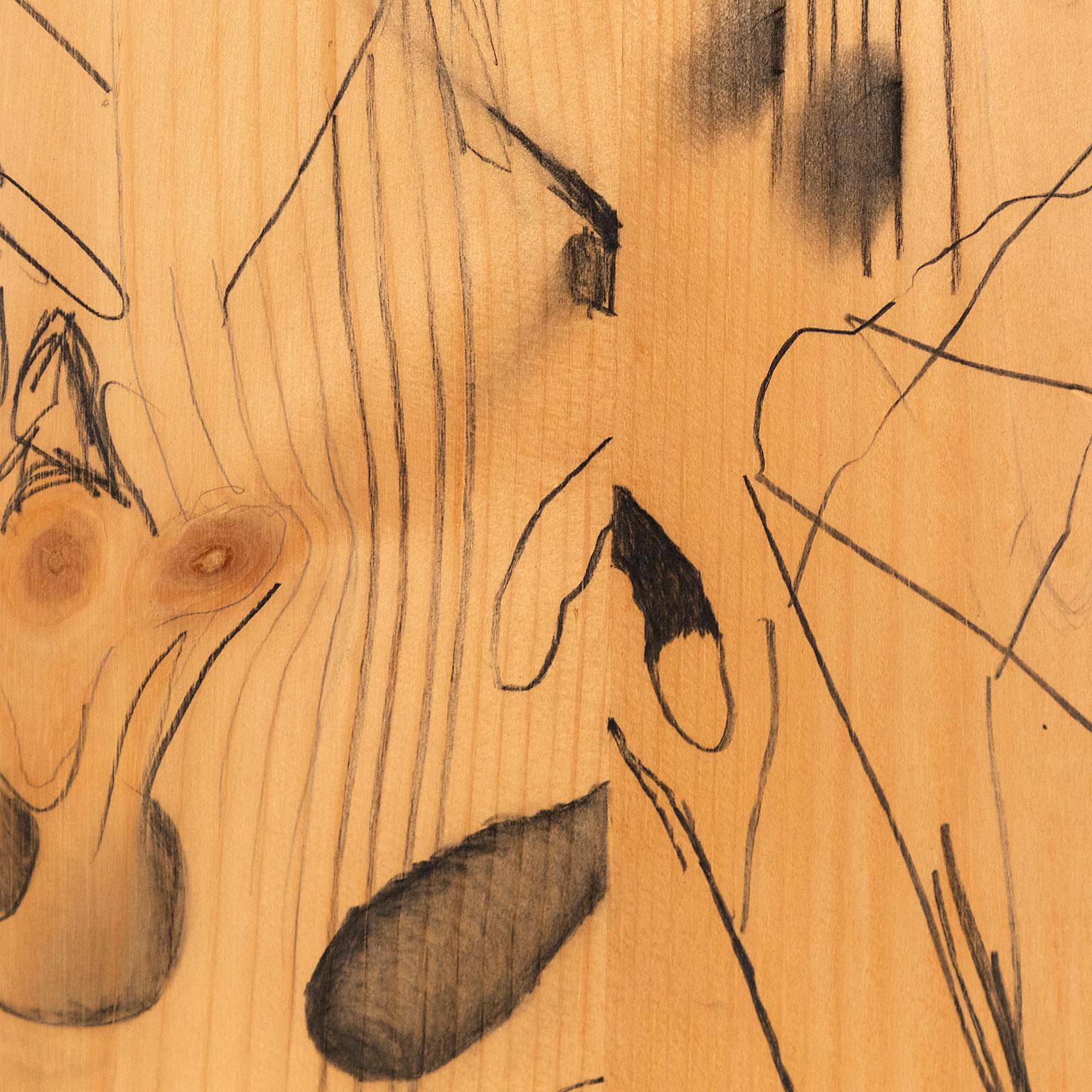 Untitled - Brown Abstract Drawing by Carroll Dunham