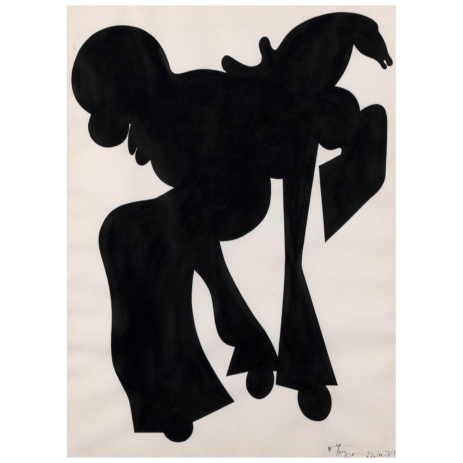 Cheval Toy Friesian - Art de Harold Town