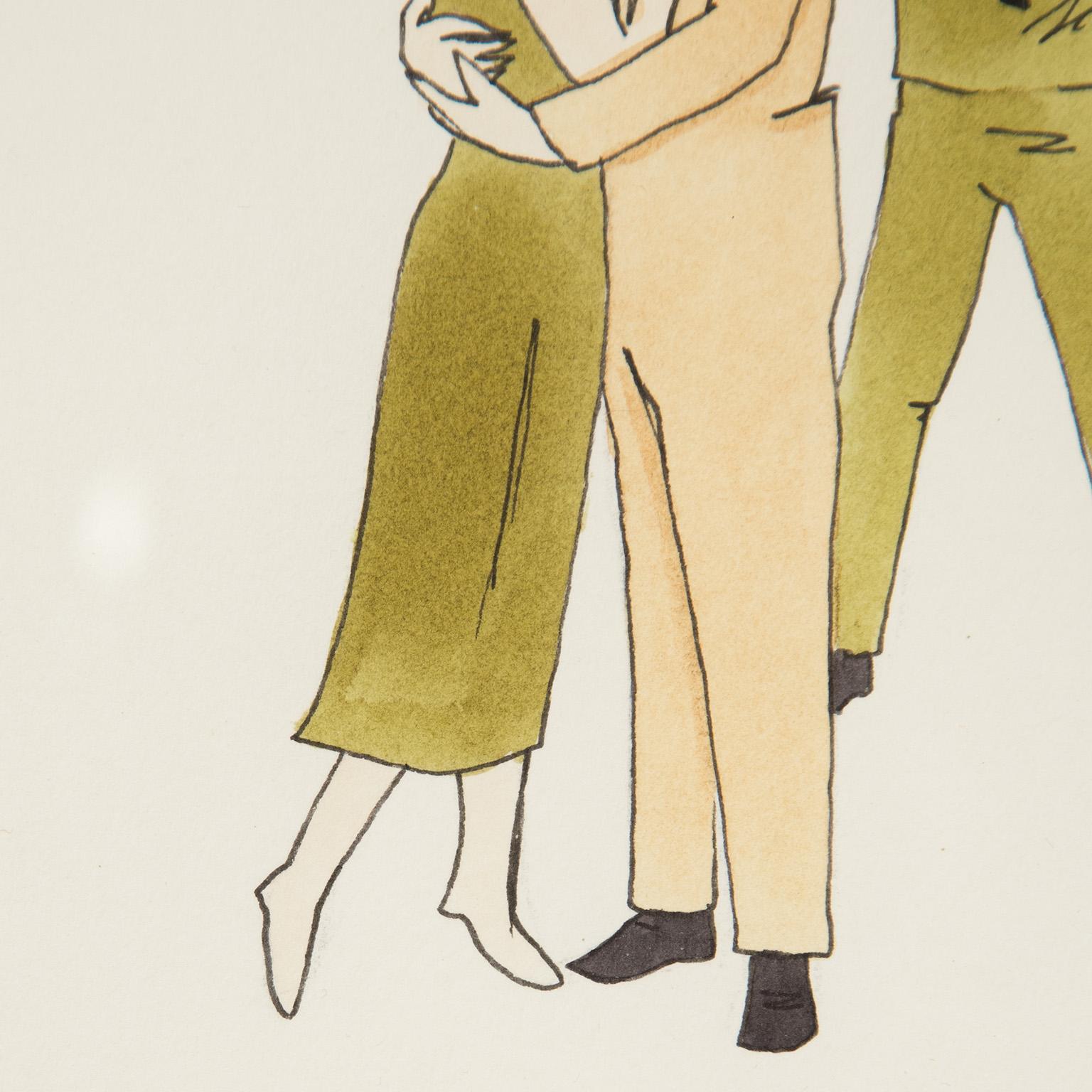 Danse lente - Beige Figurative Art par Marcel Dzama