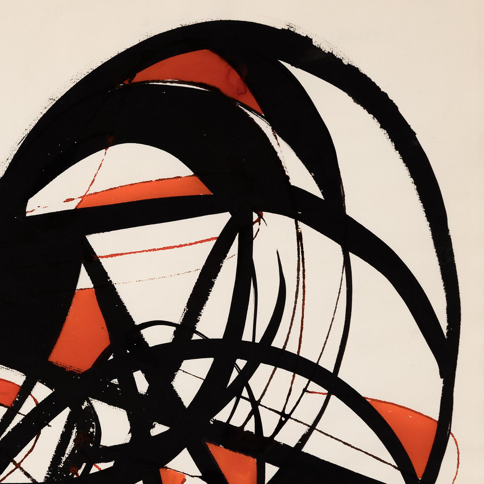 Mujer con rabieta - Abstract Drawing Beige de Dorothy Dehner
