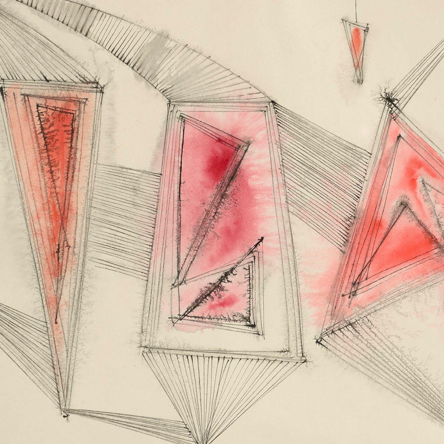 Senza titolo - Marten - Abstract Drawing Beige di Dorothy Dehner