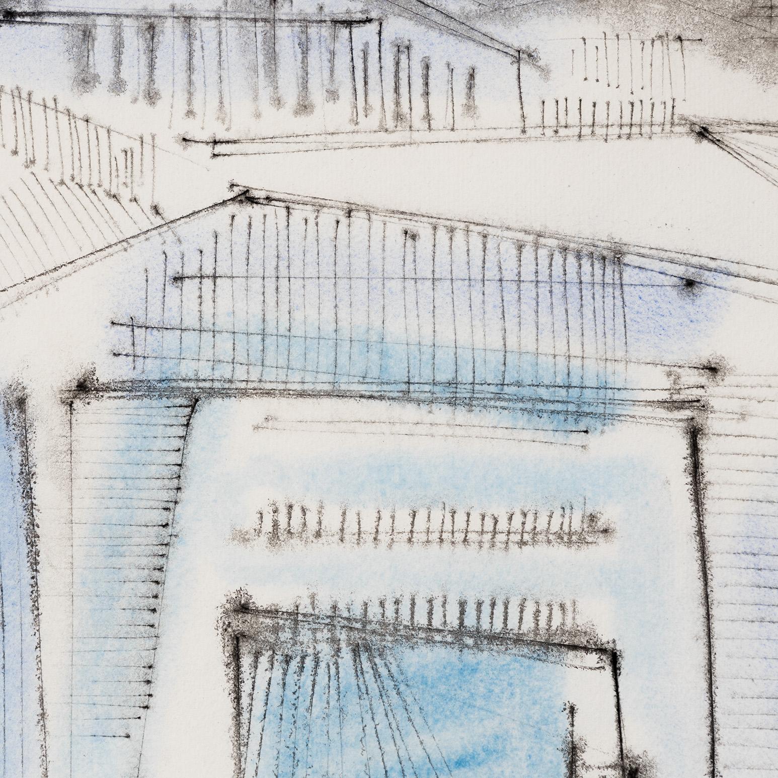Athen (Grau), Abstract Drawing, von Dorothy Dehner