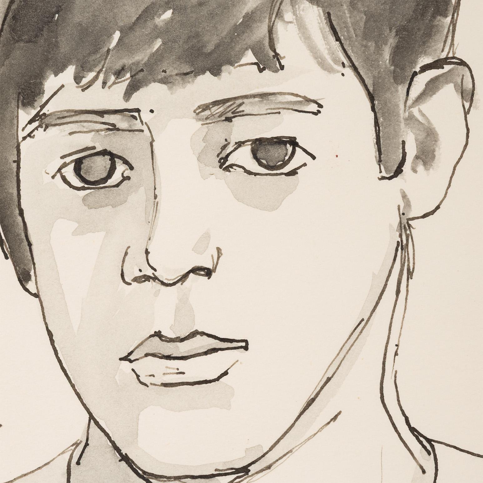 Vincent (Beige), Portrait, von Alex Katz