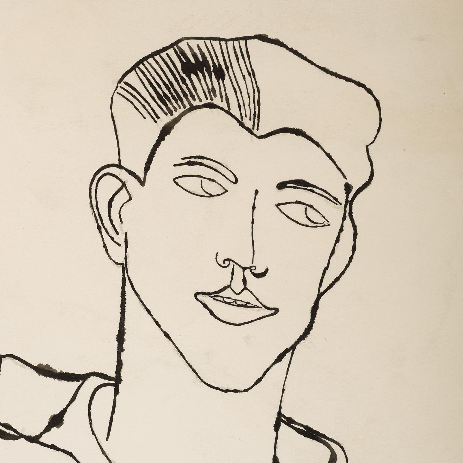 Sailor - Beige Portrait by Andy Warhol