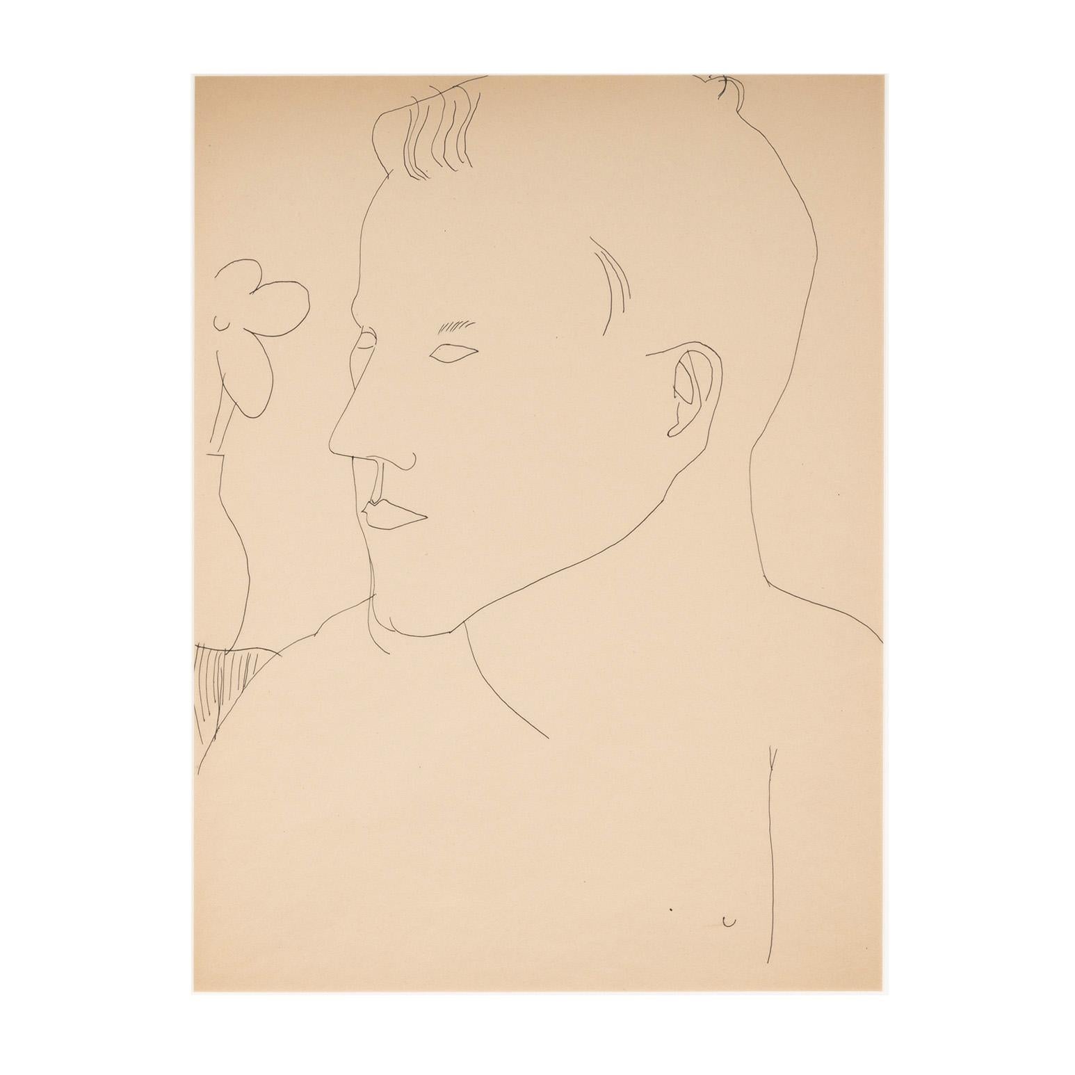 Alexander avec fleur XL - Art de Andy Warhol