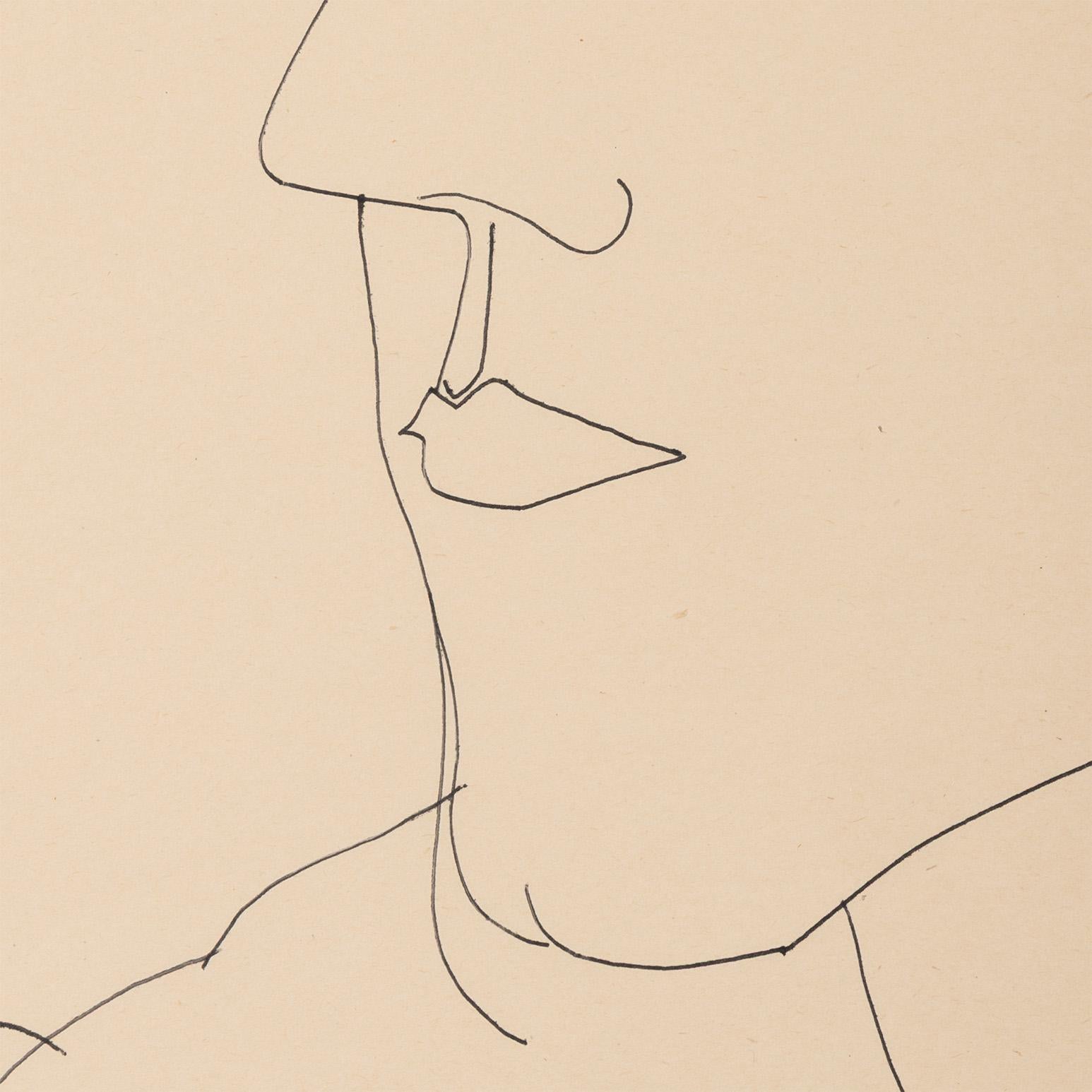 Alexander avec fleur XL - Beige Portrait par Andy Warhol