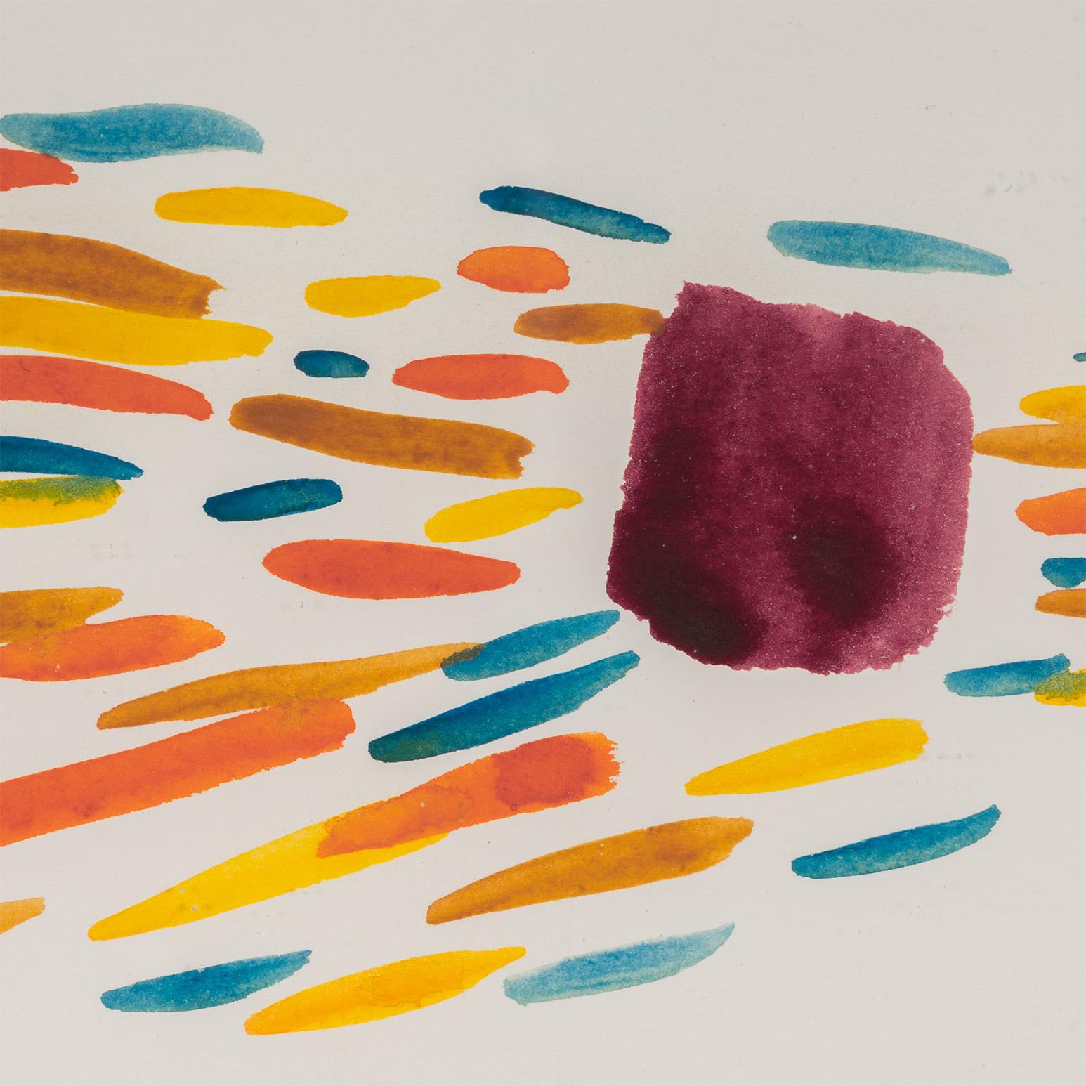 Meteor - Gray Abstract Drawing by William Perehudoff