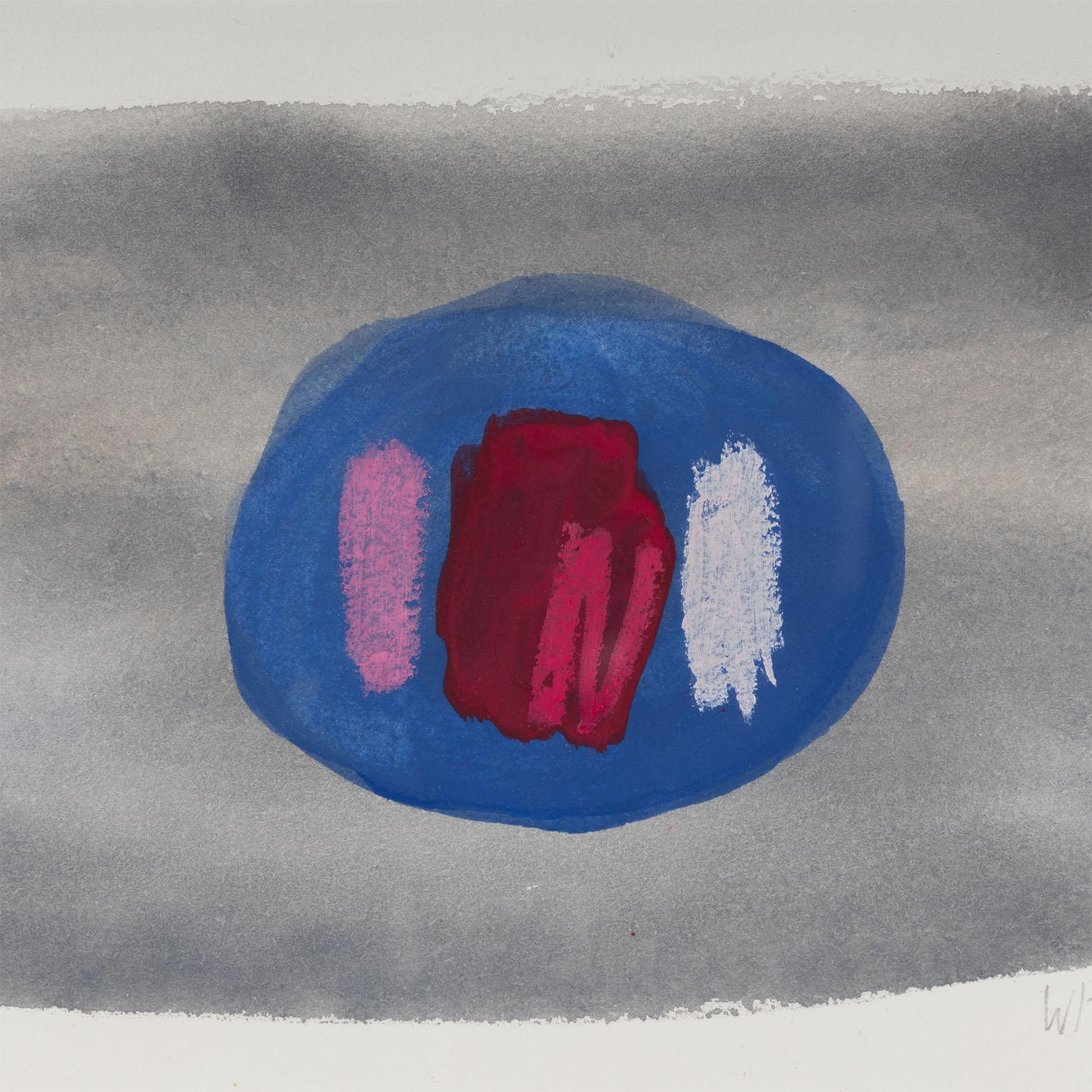 Punto Azul - Abstract Drawing Gris de William Perehudoff