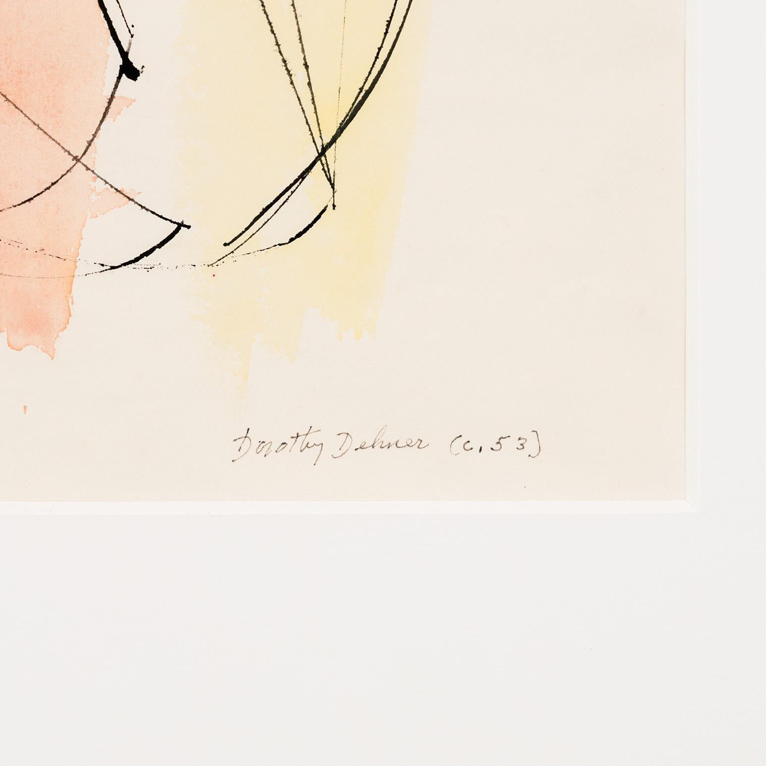 Three Figures - Abstract Art by Dorothy Dehner