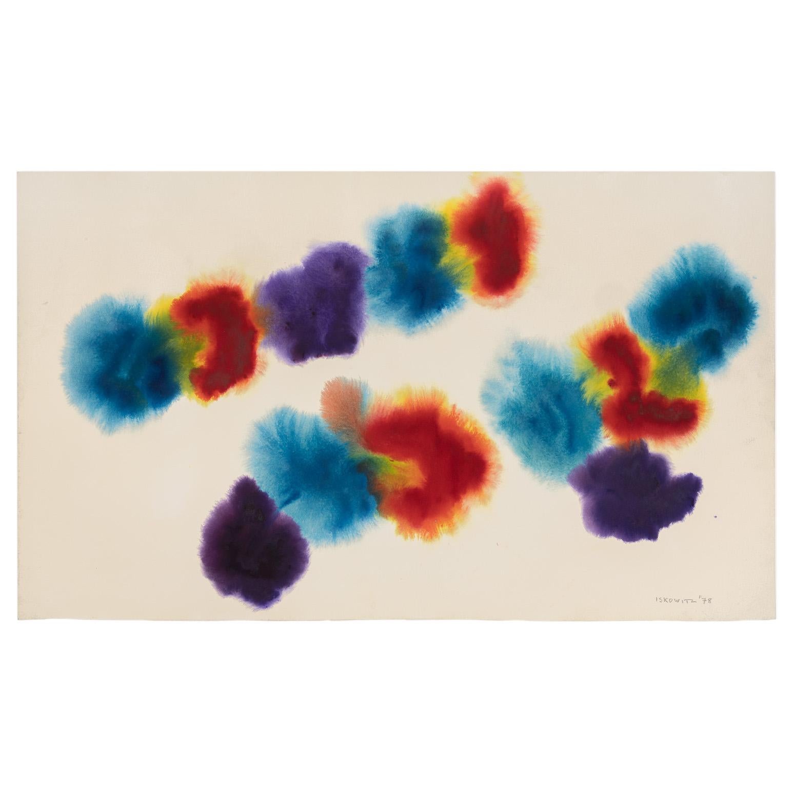 Rojo-Azul - Art de Gershon Iskowitz