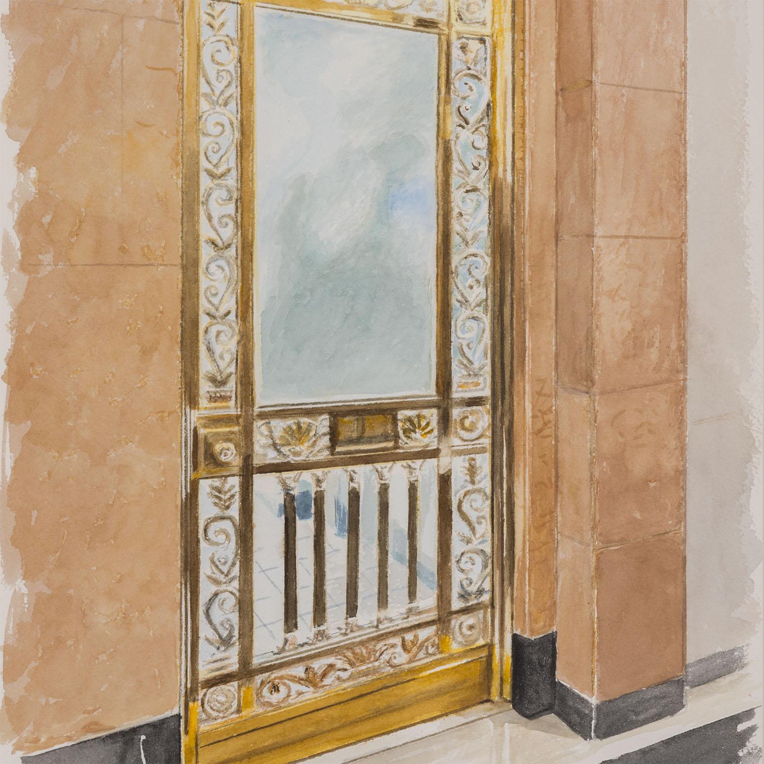 Vetro e ottone - Interior Art Beige di Joanne Tod