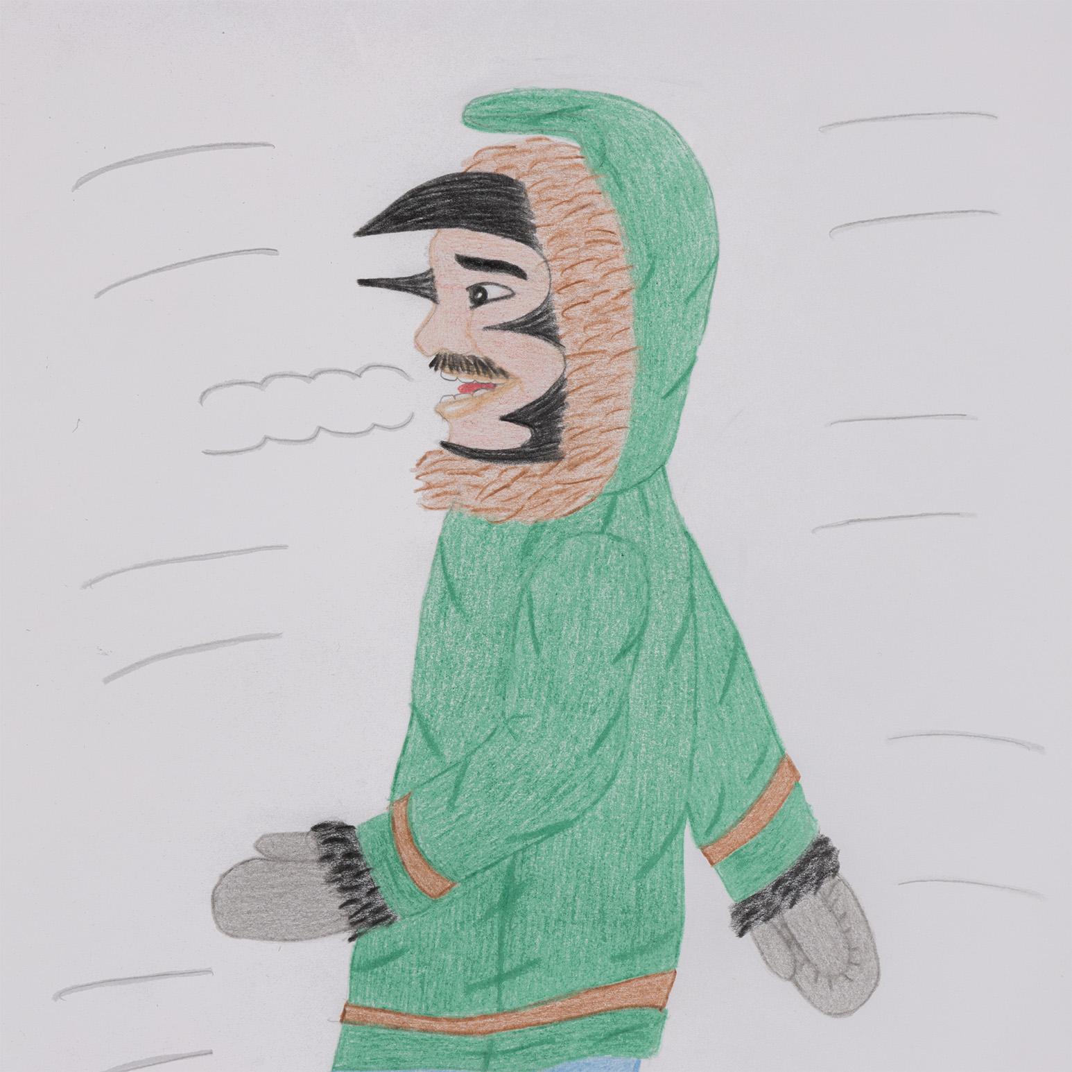 Camminatore del vento - Still-Life Grigio di Annie Pootoogook