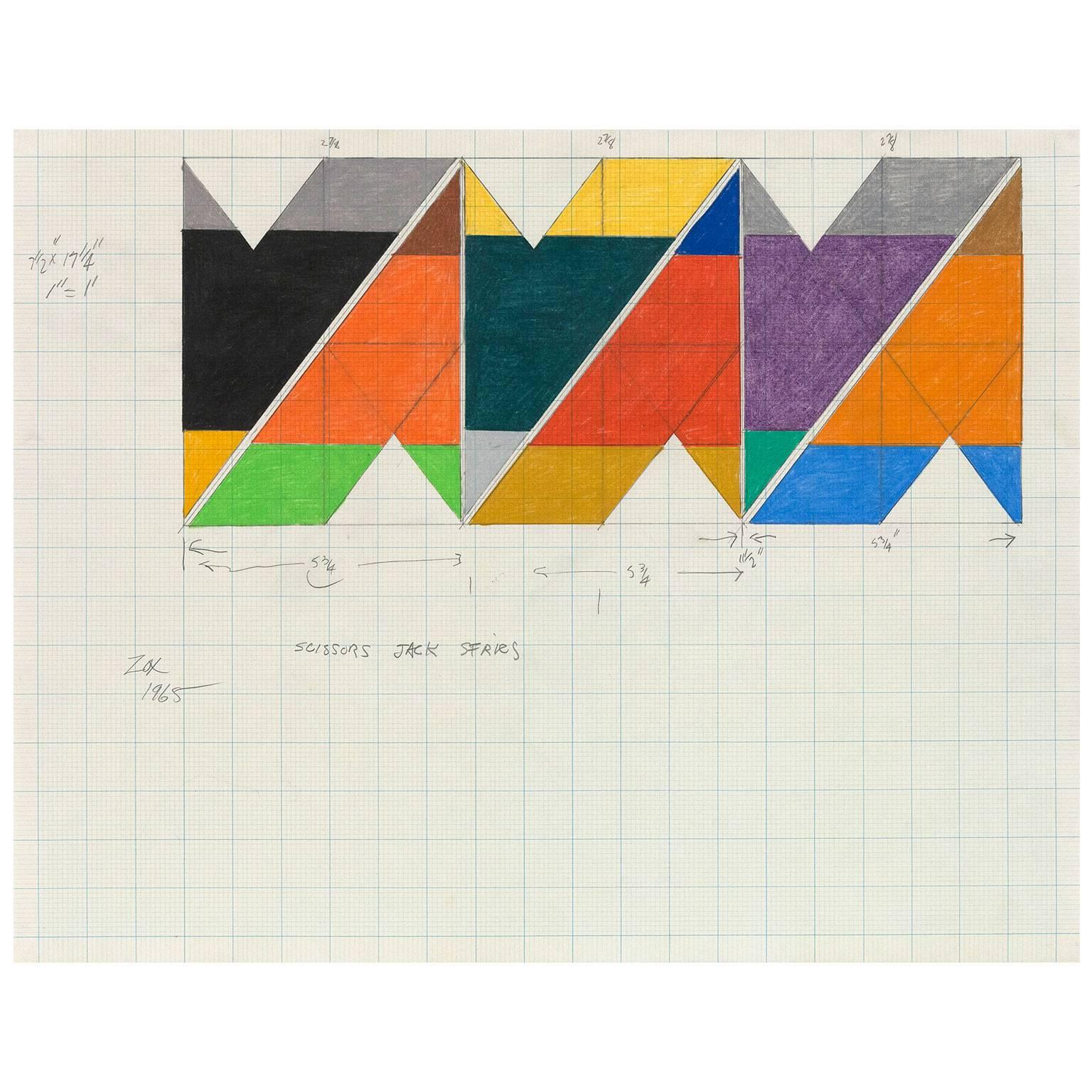 Larry Zox (b. 1931) was a central figure in both the 1960s American Lyrical Abstraction movement and followed by hard-edged abstraction. Zoe's work was inspired by leading color field painters such Kenneth Noland and Morris Louis.

Raised in Des