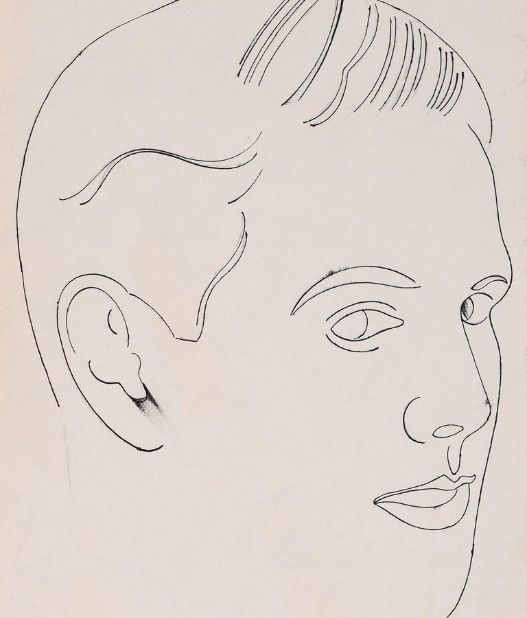 Andy Warhol - Drawing of a Boy / Butterflies For Sale at 1stDibs
