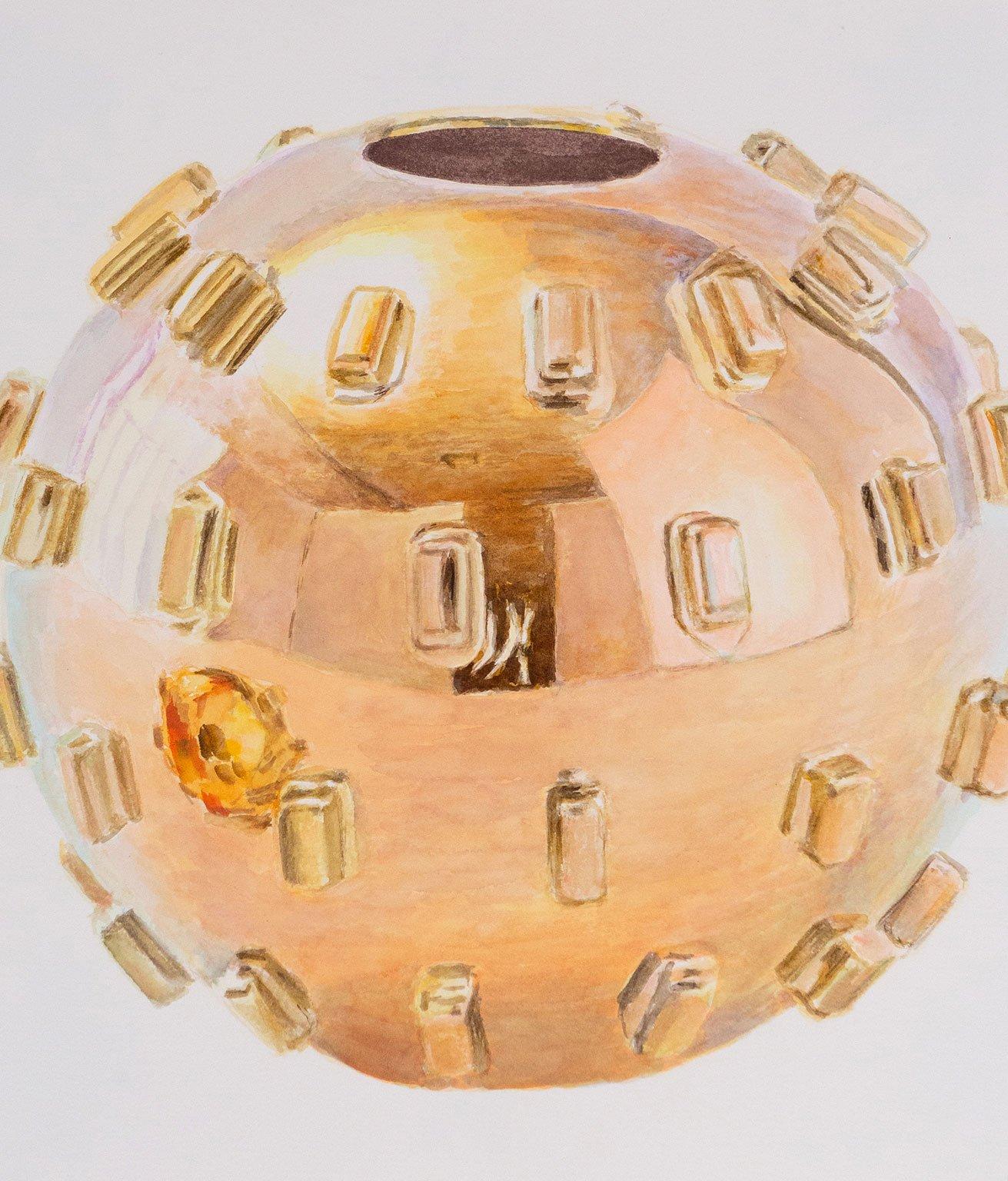 Sphère cloutée - Contemporain Art par Joanne Tod