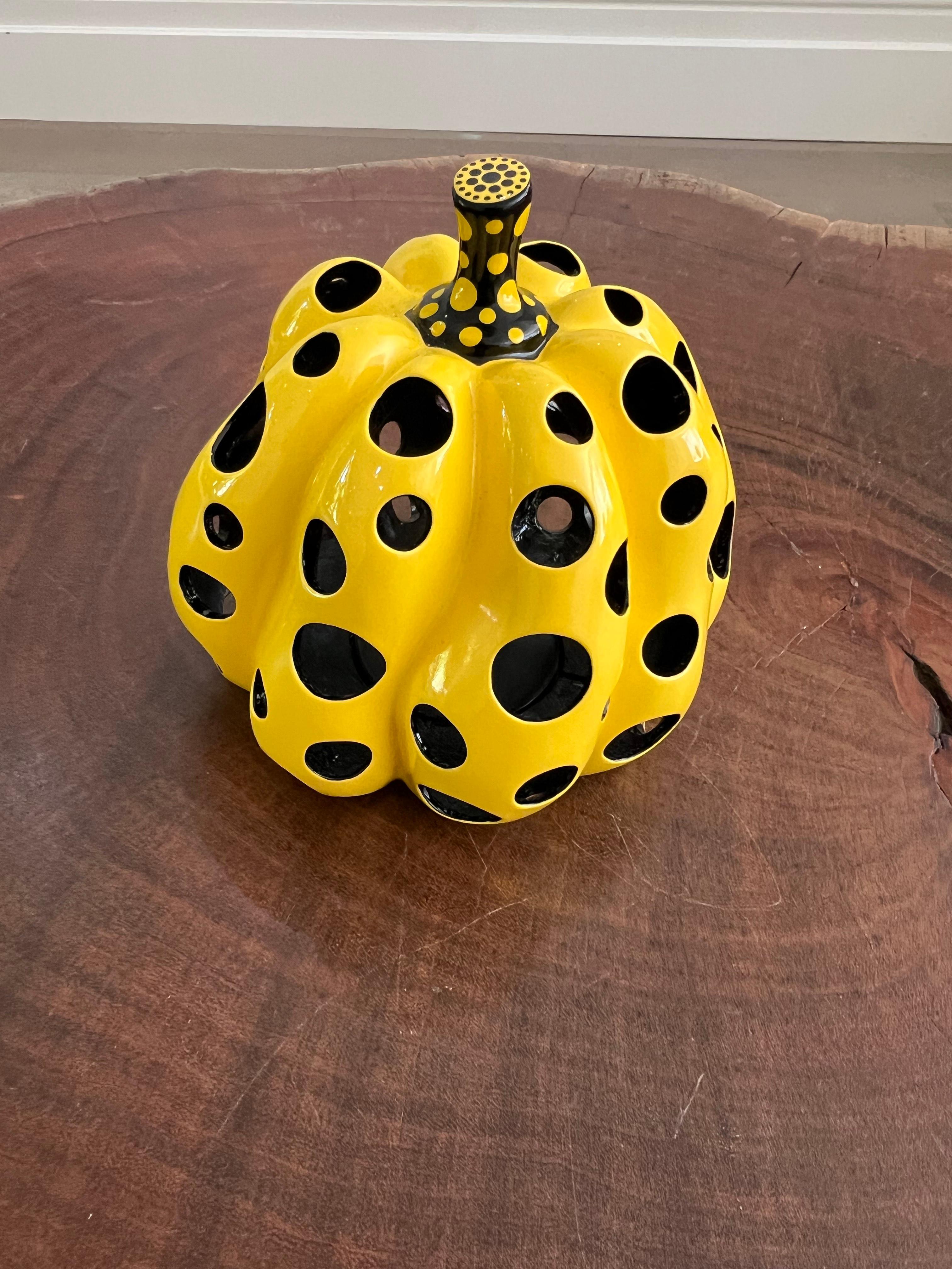 Pumpkin Sculpture with holes For Sale 1