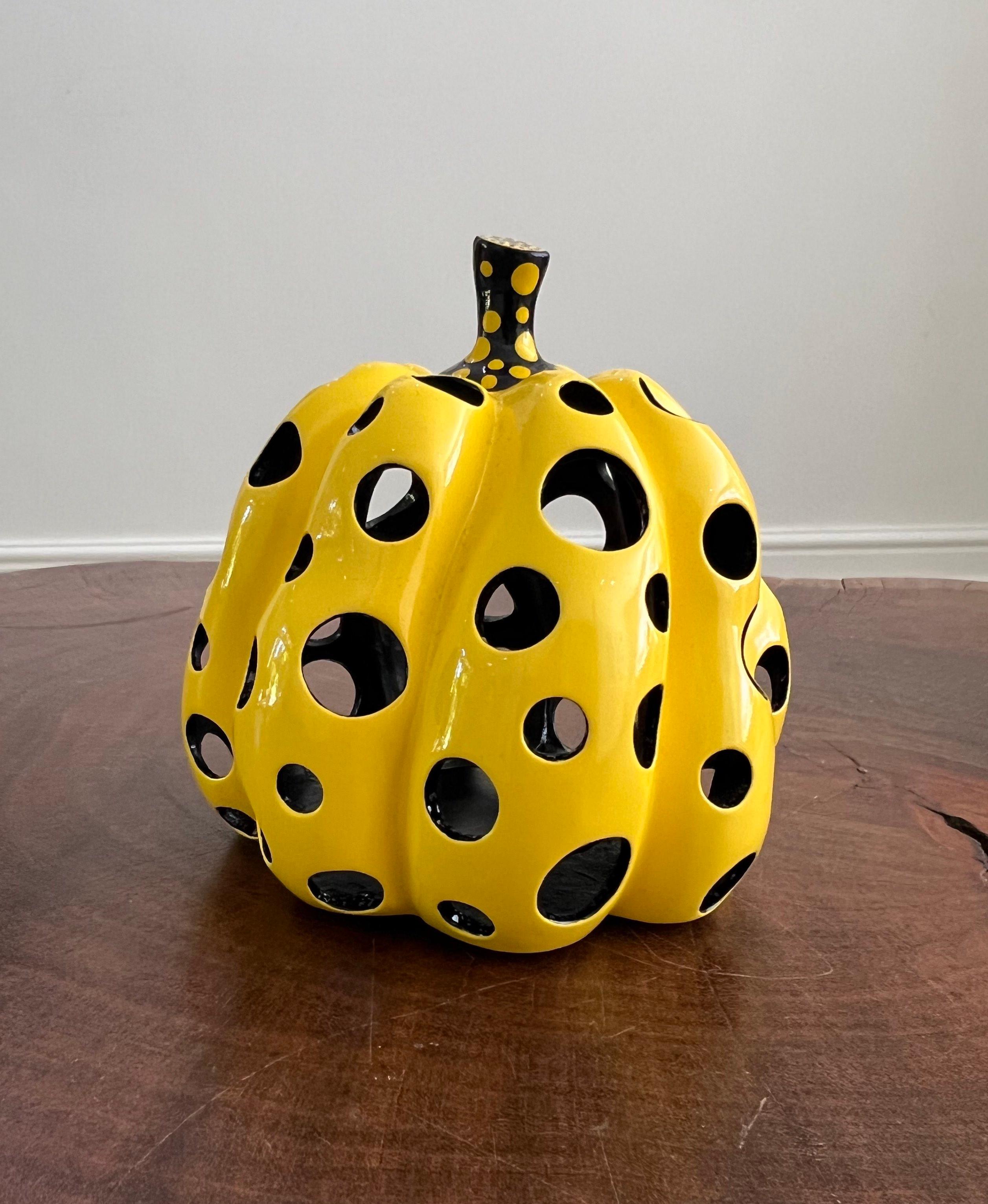 Pumpkin Sculpture with holes - Pop Art Art by Yayoi Kusama