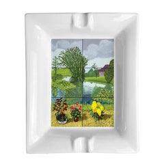 David Hockney - Water Lilies in the Pond with Pots of Flowers Ashtray