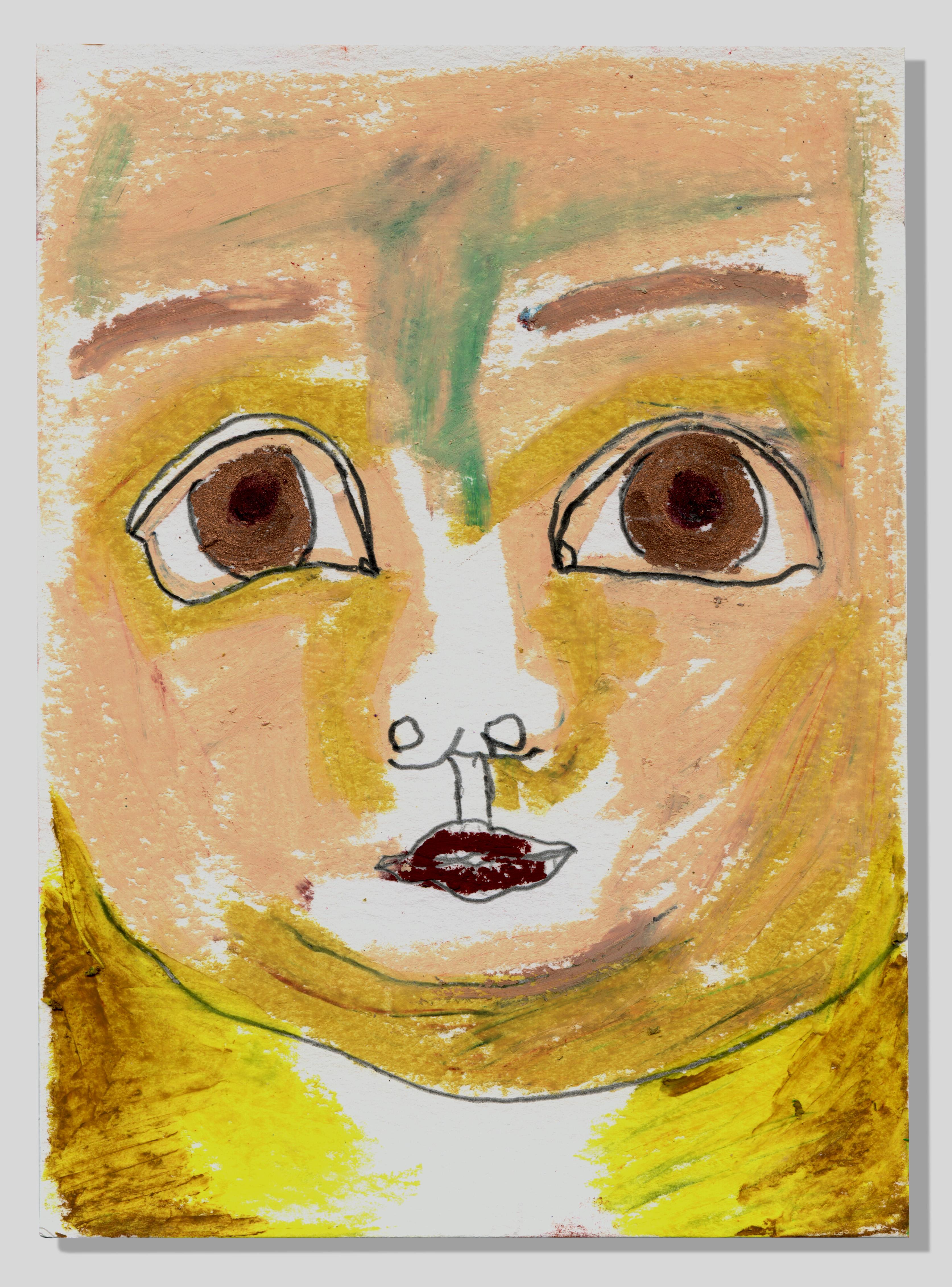 Dulphe Pinheiro Machado Figurative Art - Face in yellow