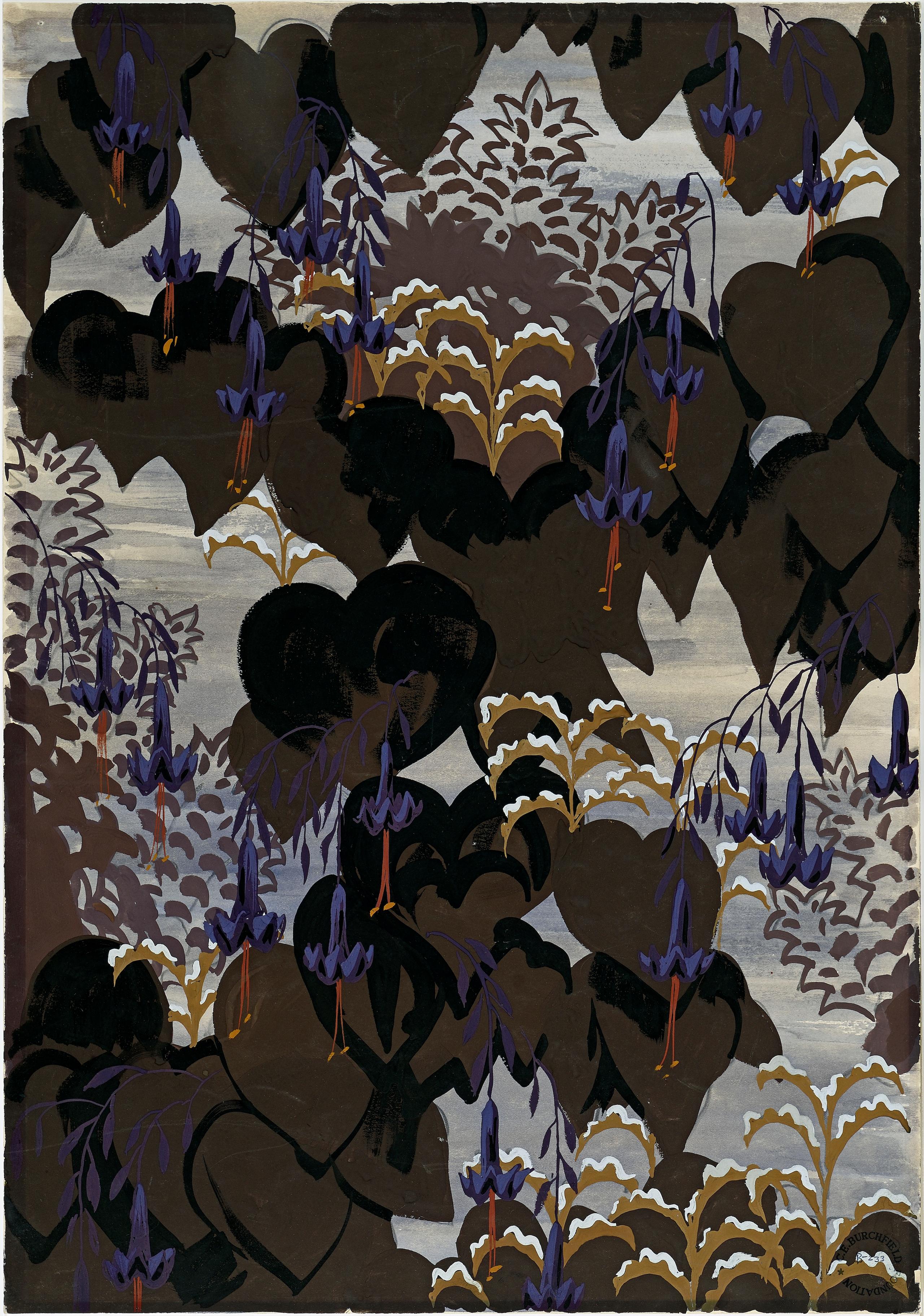 Charles Burchfield, 1893-1967
Wallpaper Design No.2, 1922-28
Watercolor and gouache on paper