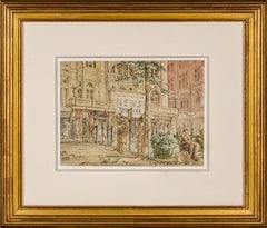 Watercolor Painting of the Monseigneur News Theatre, by Reginald Marsh, 1925