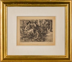 Etching on Paper by John Sloan Titled 'Shine, Washington Square', 1923