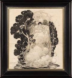 Disegno su carta di Ninfe d'acqua di Everett Shinn