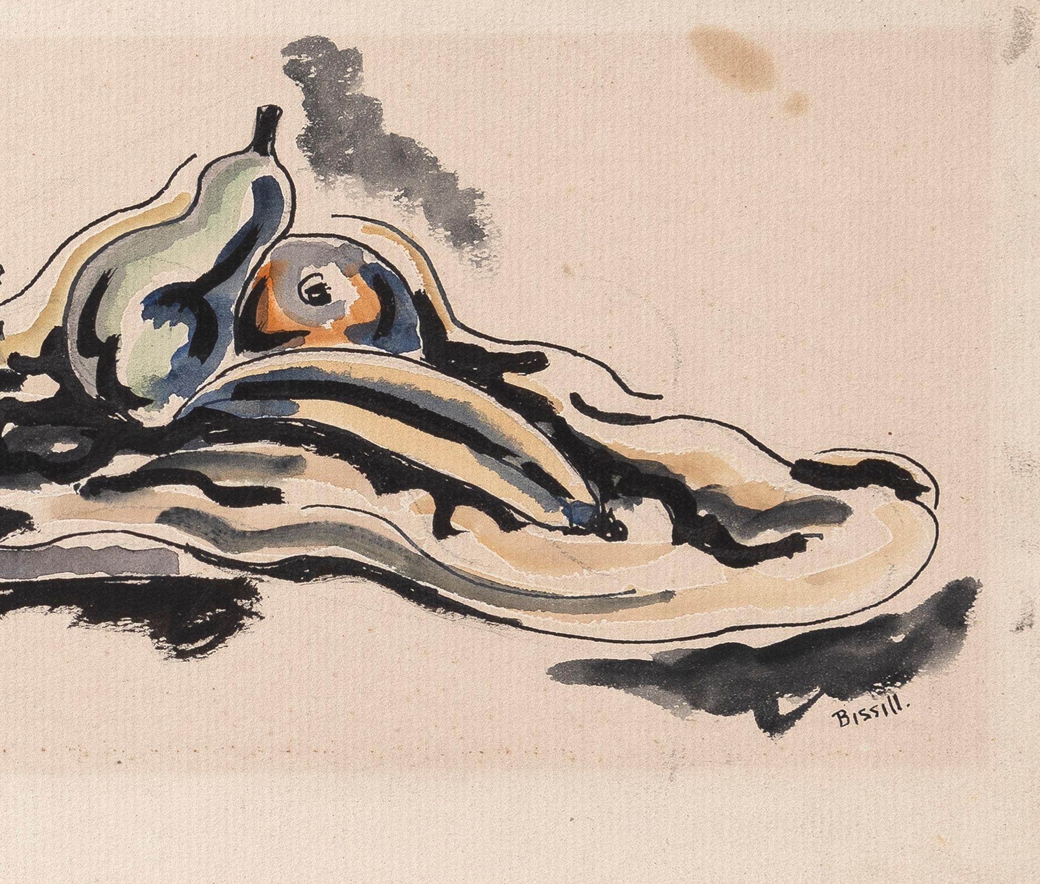 Stilleben. Aquarell und Tinte (Abstrakter Expressionismus), Art, von William George Bissill