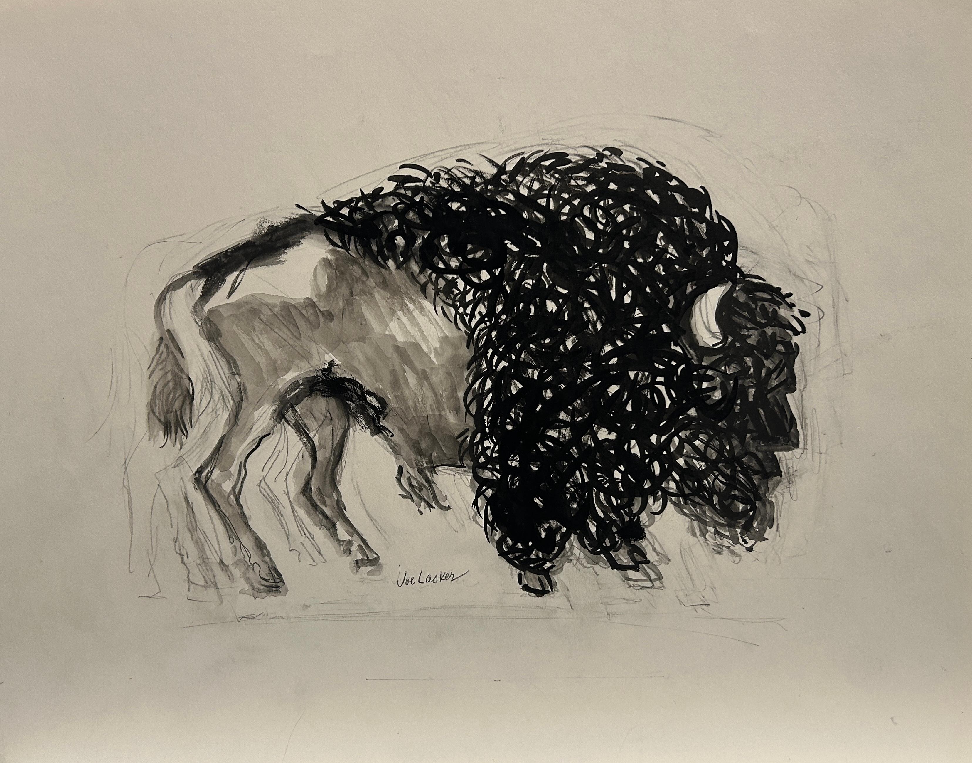 Joe Lasker Animal Art - Buffalo