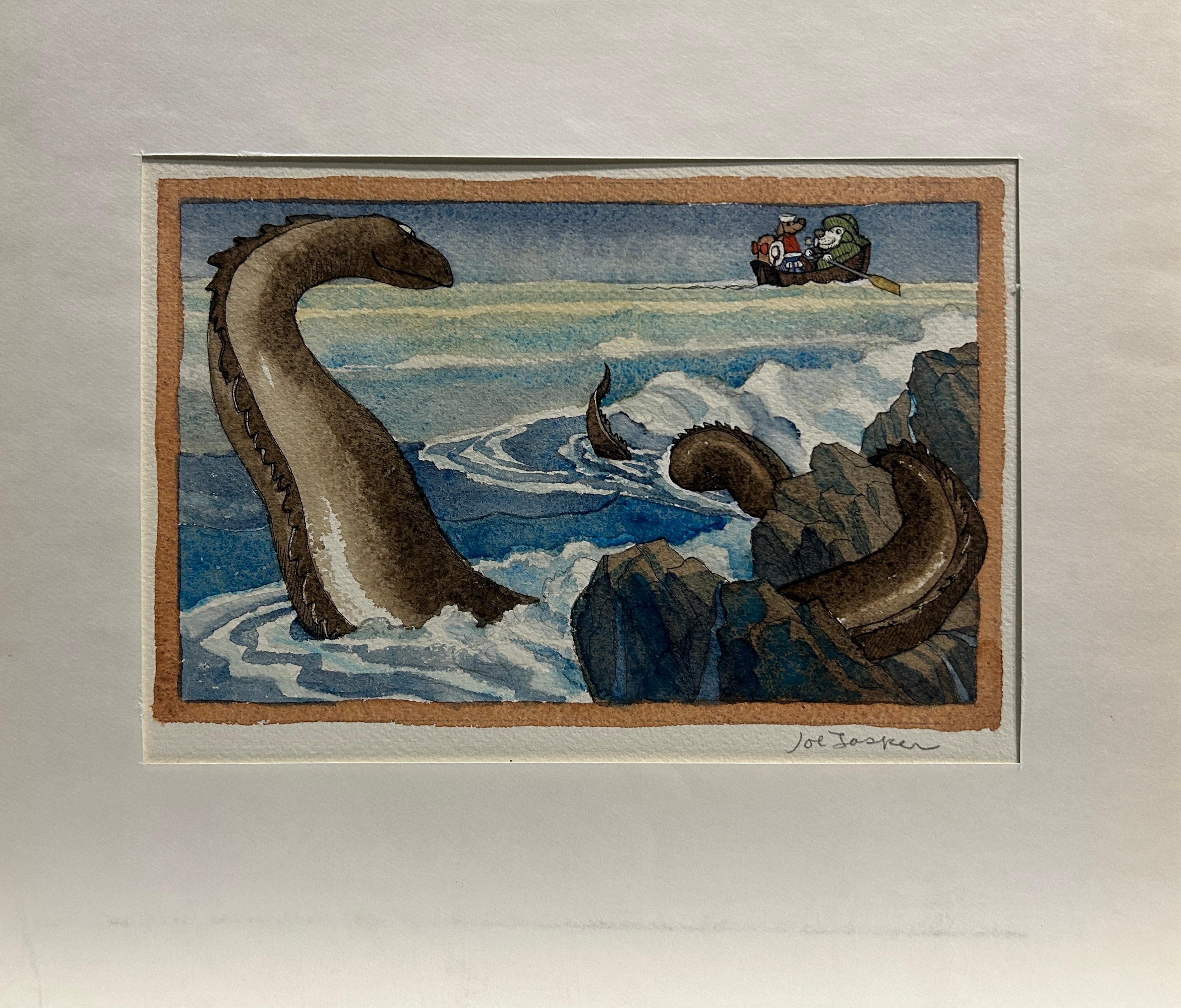 Joe Lasker Figurative Art - Sea Serpent