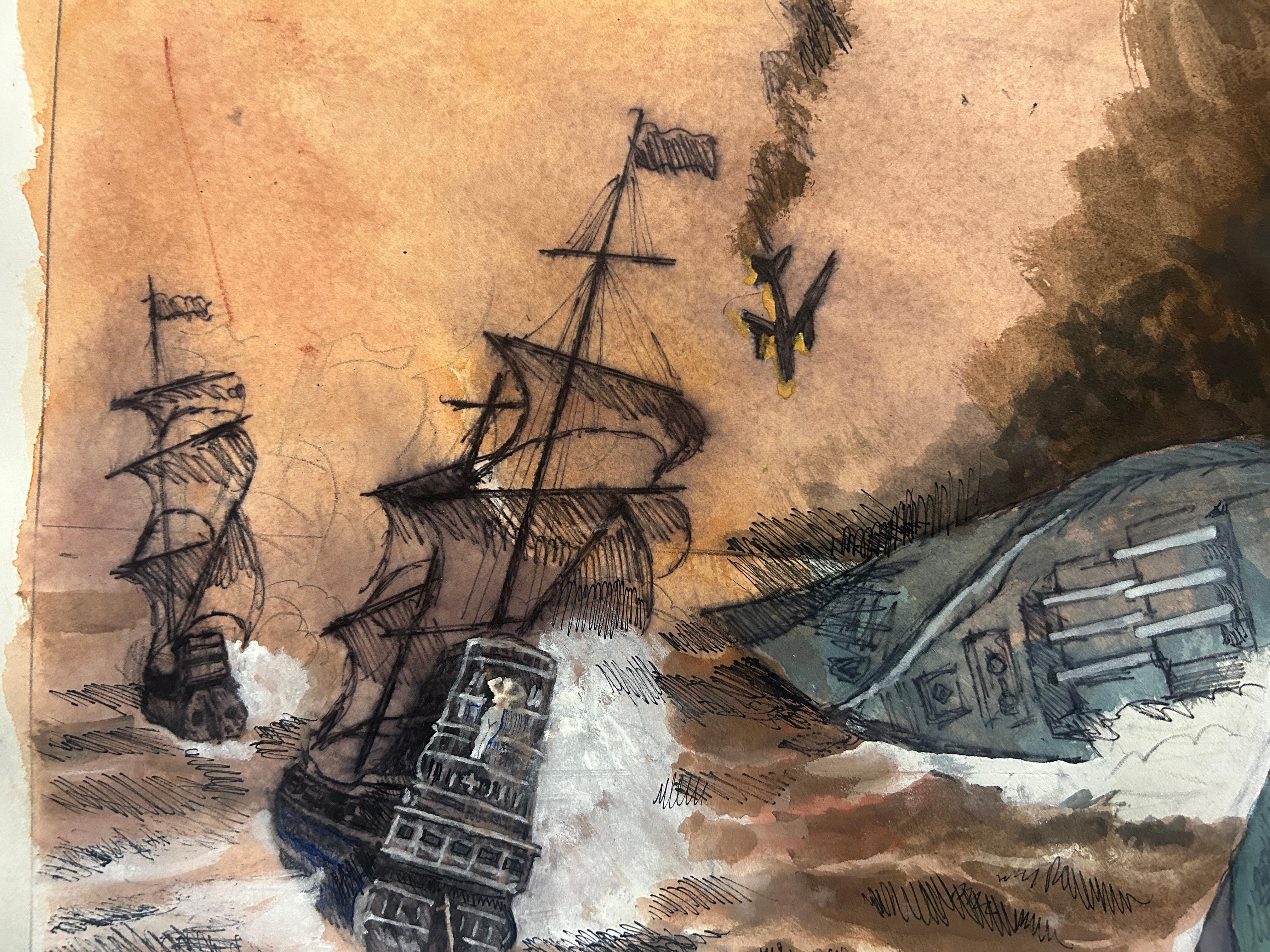 Die Schlacht an der Bruegel Bay – Art von Joe Lasker