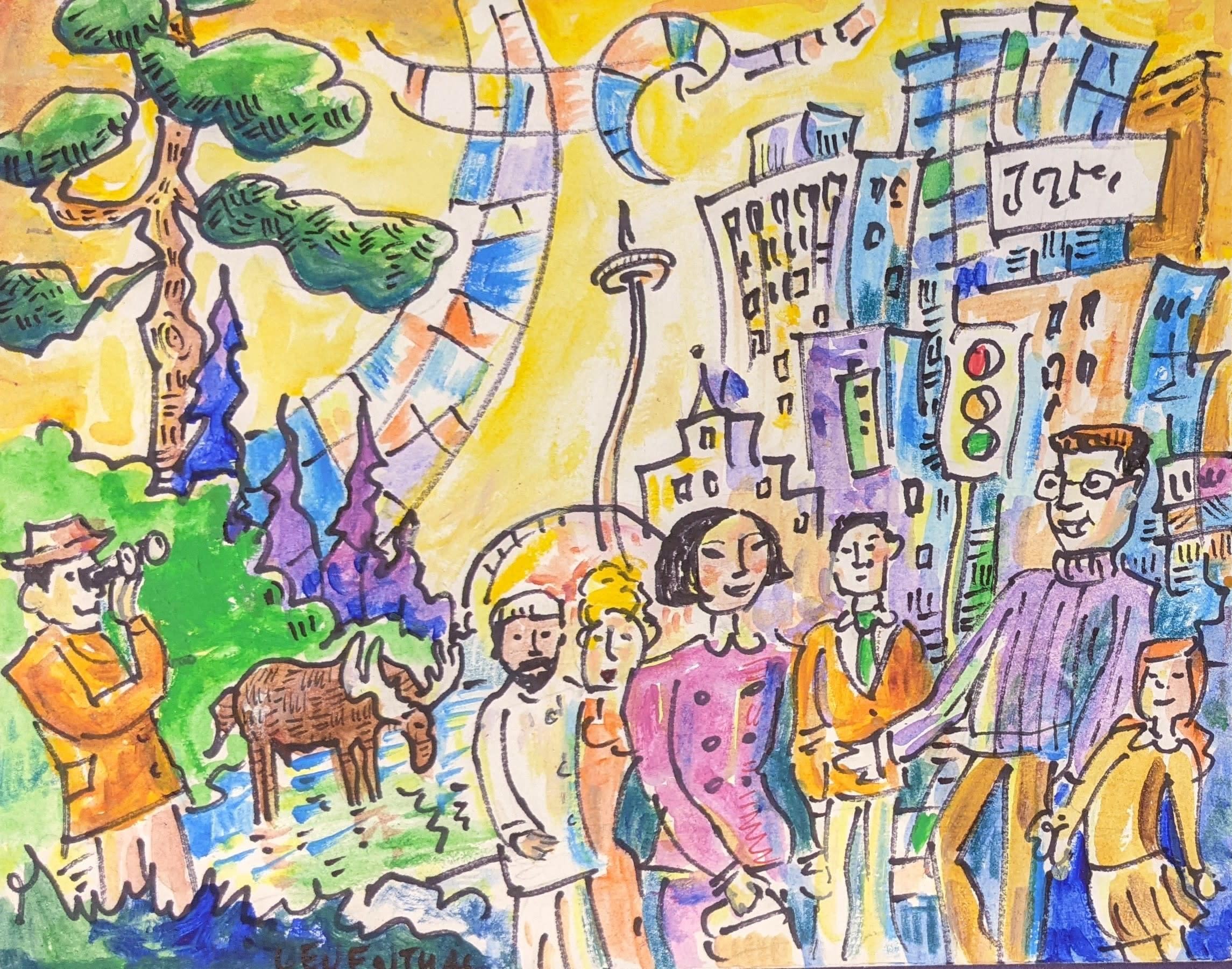 Ian Leventhal Abstract Drawing - Ontario